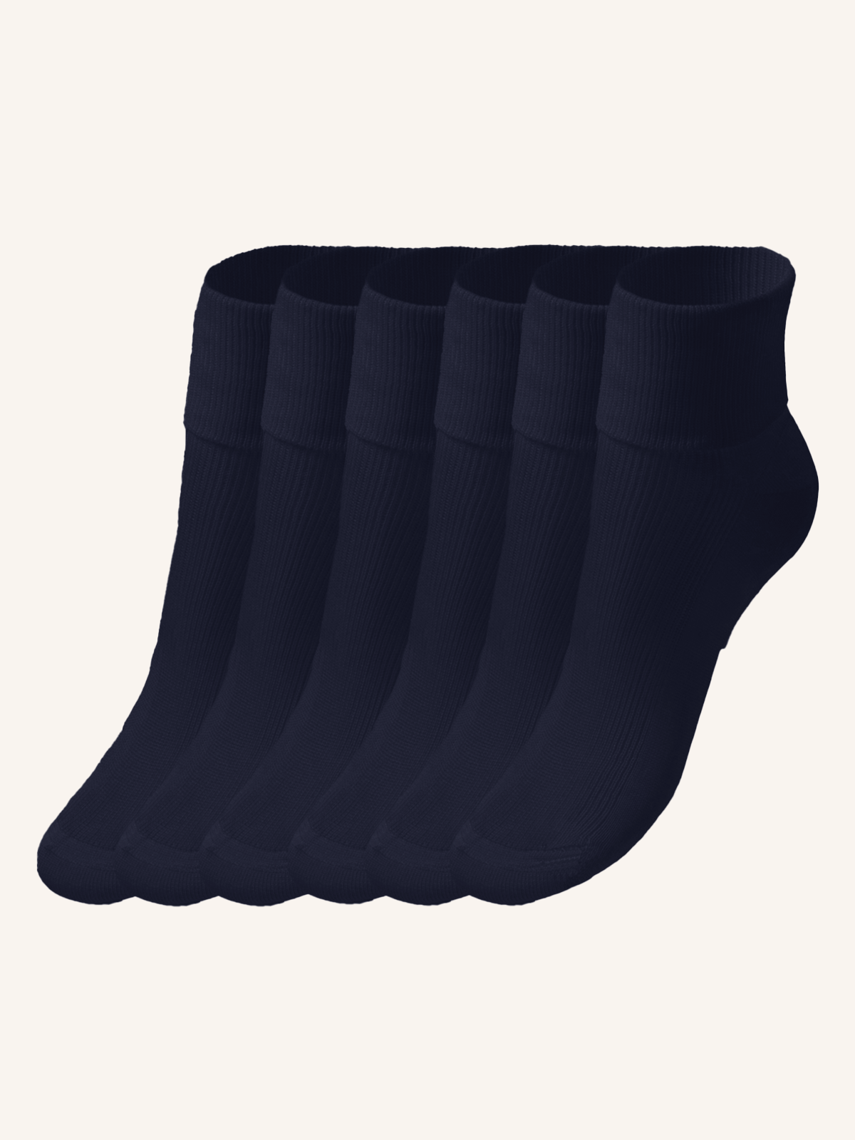 Short Sanitary Sock in Wool Without Lastex for Women | Plain Color | Pack of 6 pairs | 0615