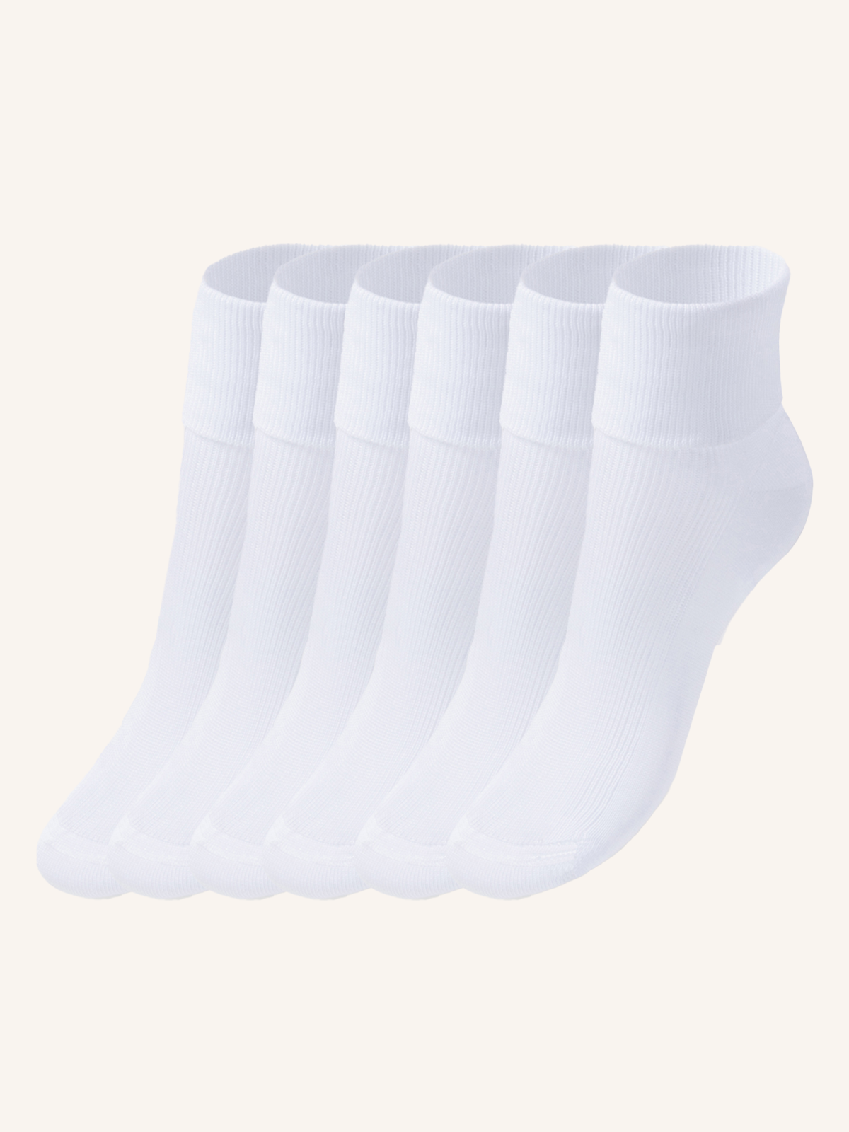 Short Sanitary Sock in Wool Without Lastex for Women | Plain Color | Pack of 6 pairs | 0615