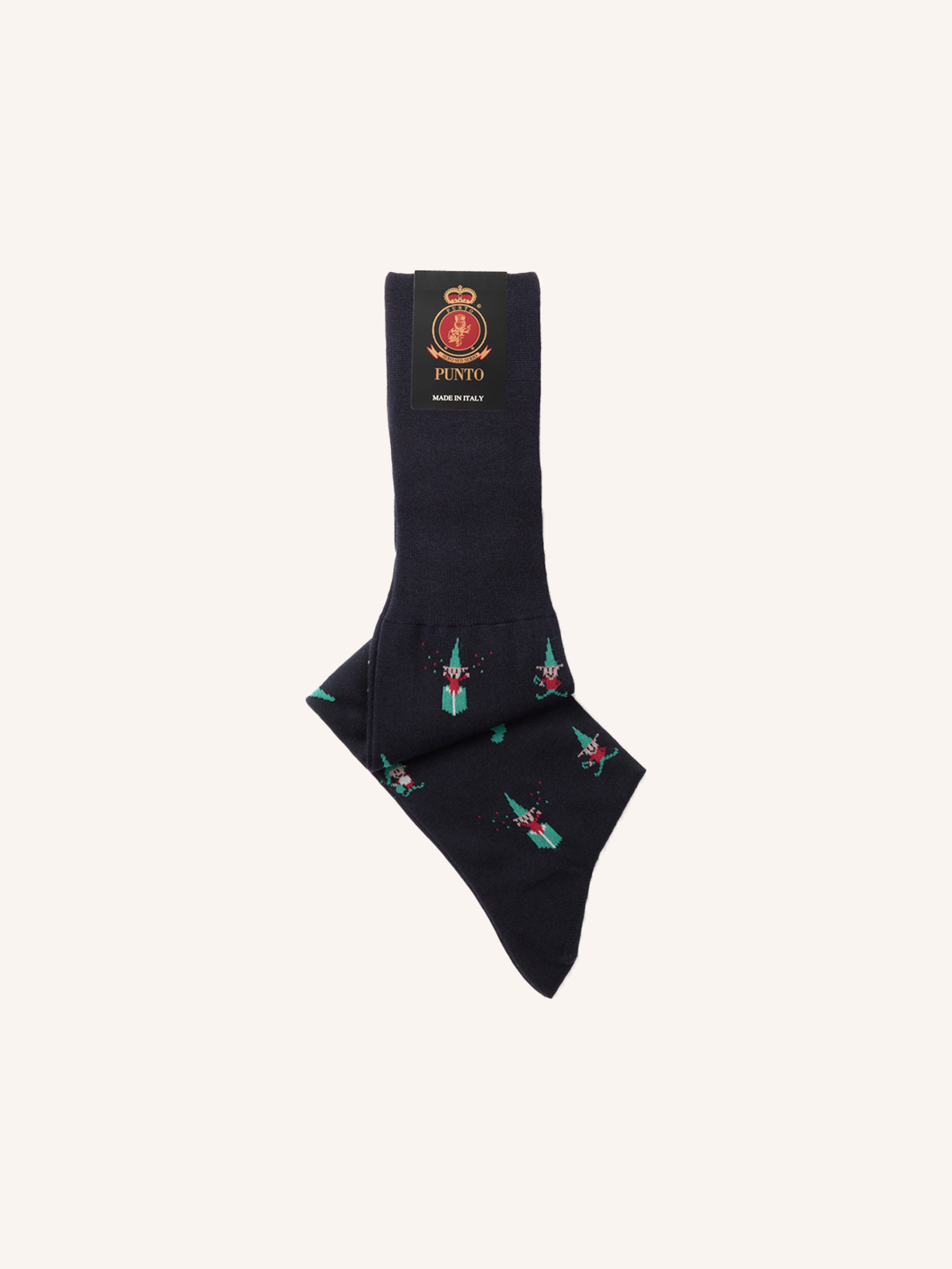 Calza Lunga in Cotone per Uomo motivo Natalizio | Fantasia | Confezione Singola | 301631