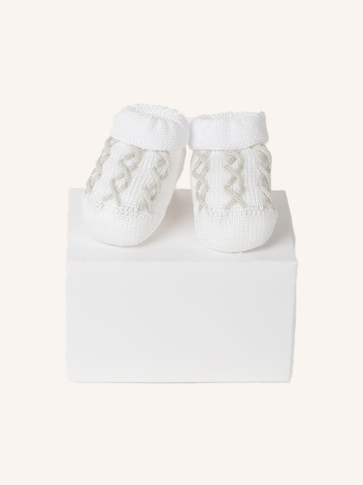 Babbuccia in Cotone con Ricamo per Neonato | Tinta Unita | Confezione da 1 Paio | 42344