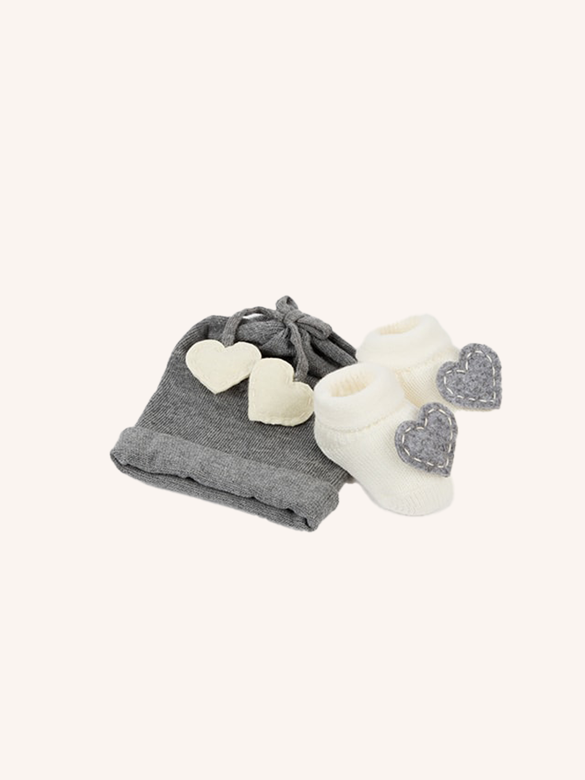 Beanie with Heart-Shaped Pom Pom | Solid Color | Single Pack | 42411