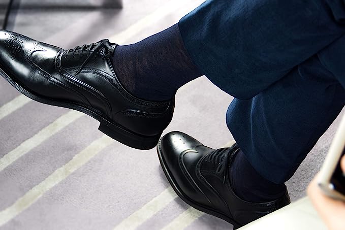 Calza Corta in Filo di Scozia Ultrasottile per Uomo | Tinta Unita | Confezione da 6 Paia | Chiffon C