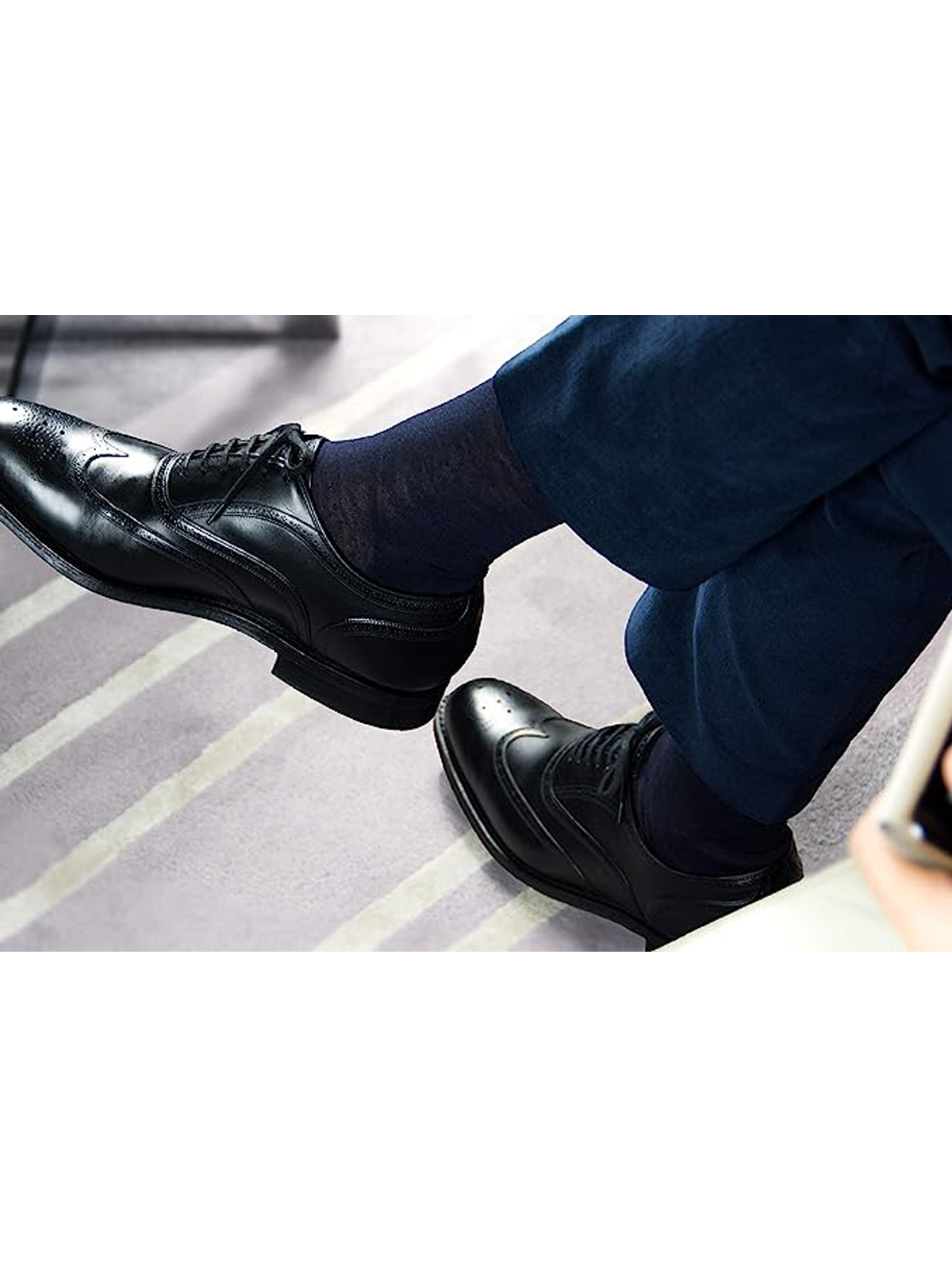 Calza Lunga in Filo di Scozia Climatizzato per Uomo | Tinta Unita | Confezione da 6 Paia | Chiffon L