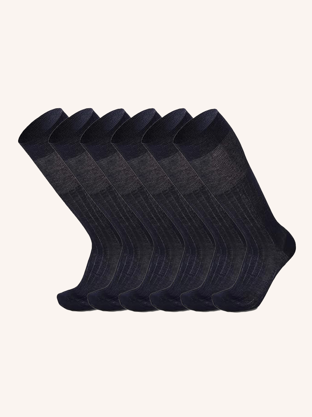 Calza Lunga a Costa in Filo di Scozia per Uomo | Tinta Unita | Confezione da 6 Paia | Achille L