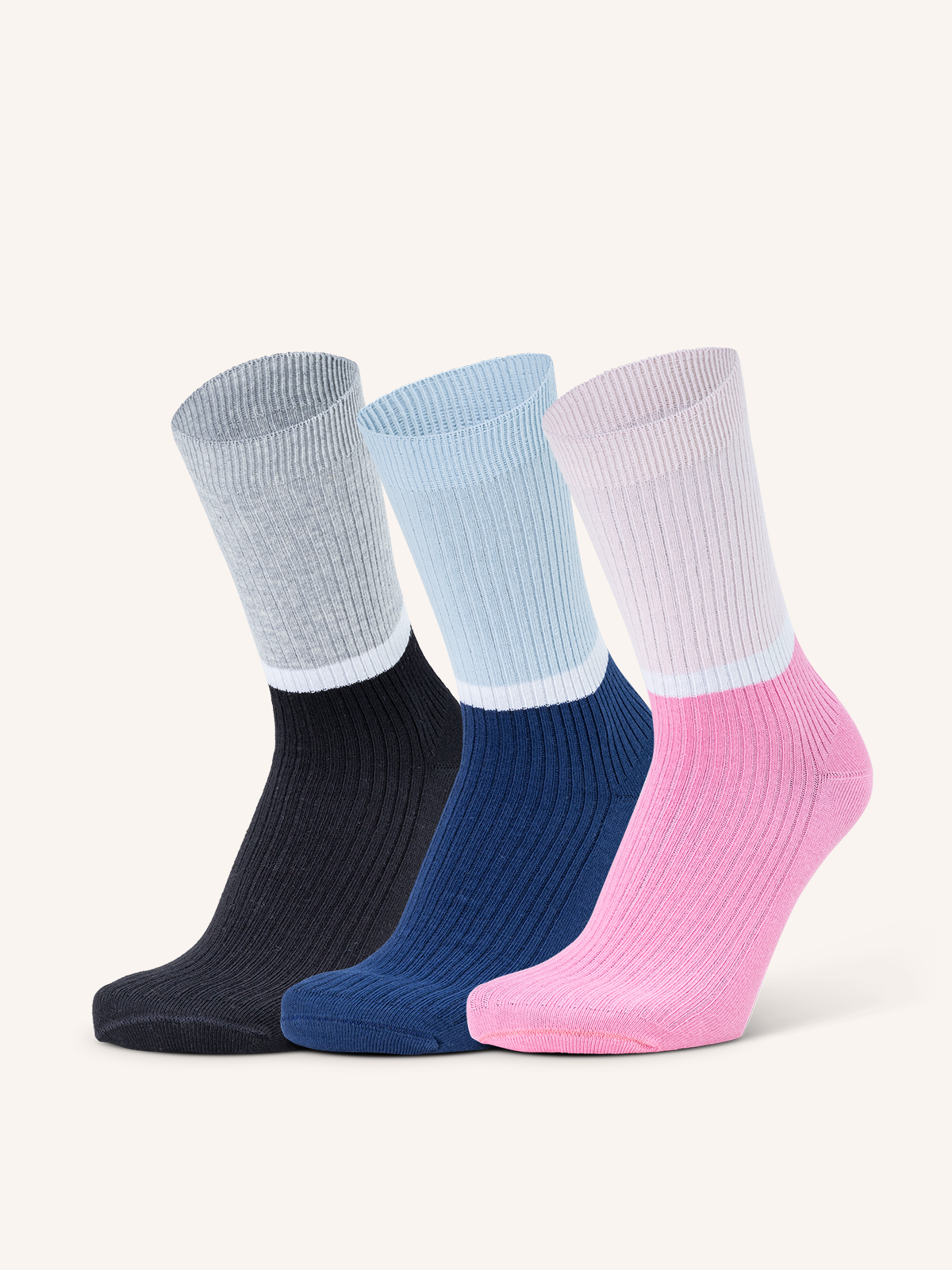 Calza Corta "Tennis" in Cotone per Donna | Fantasia | Confezione da 3 Paia | Match D