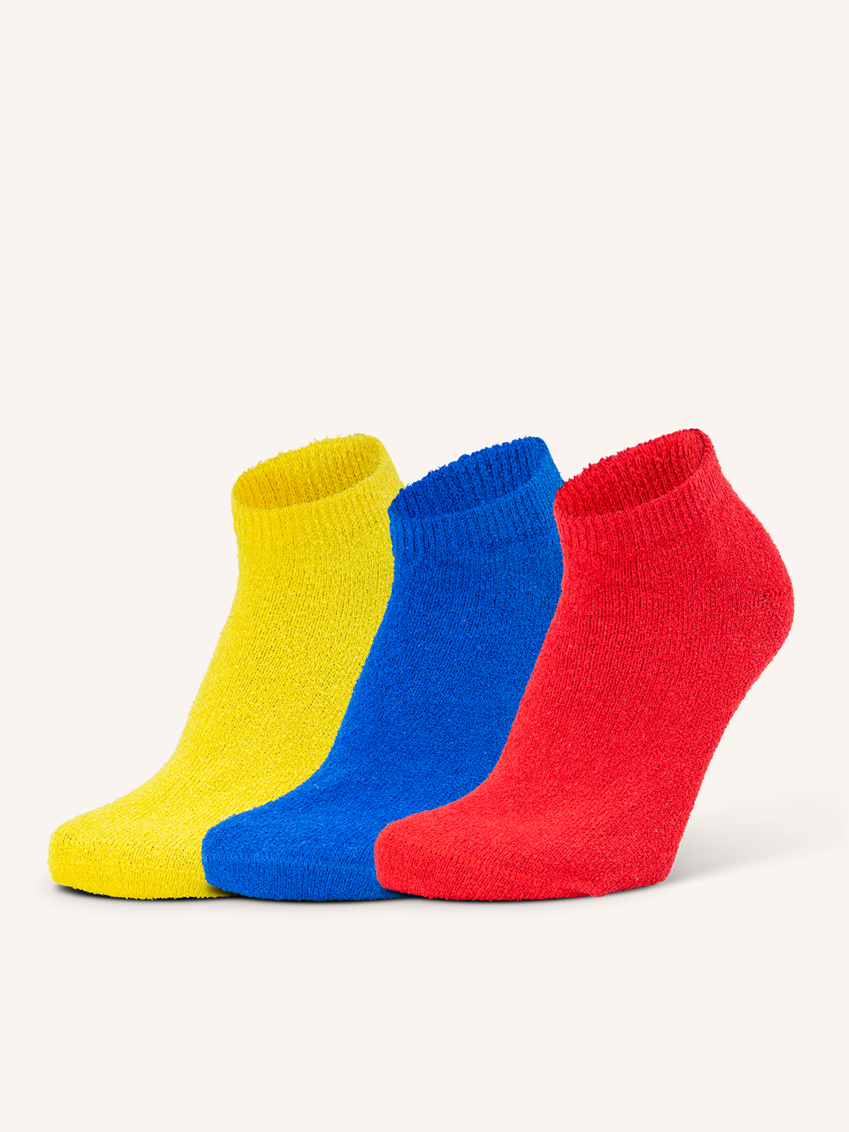 Calza Pedulino Effetto spugna in Cotone soffice per Donna | Tinta Unita | Confezione da 3 Paia | Mousse