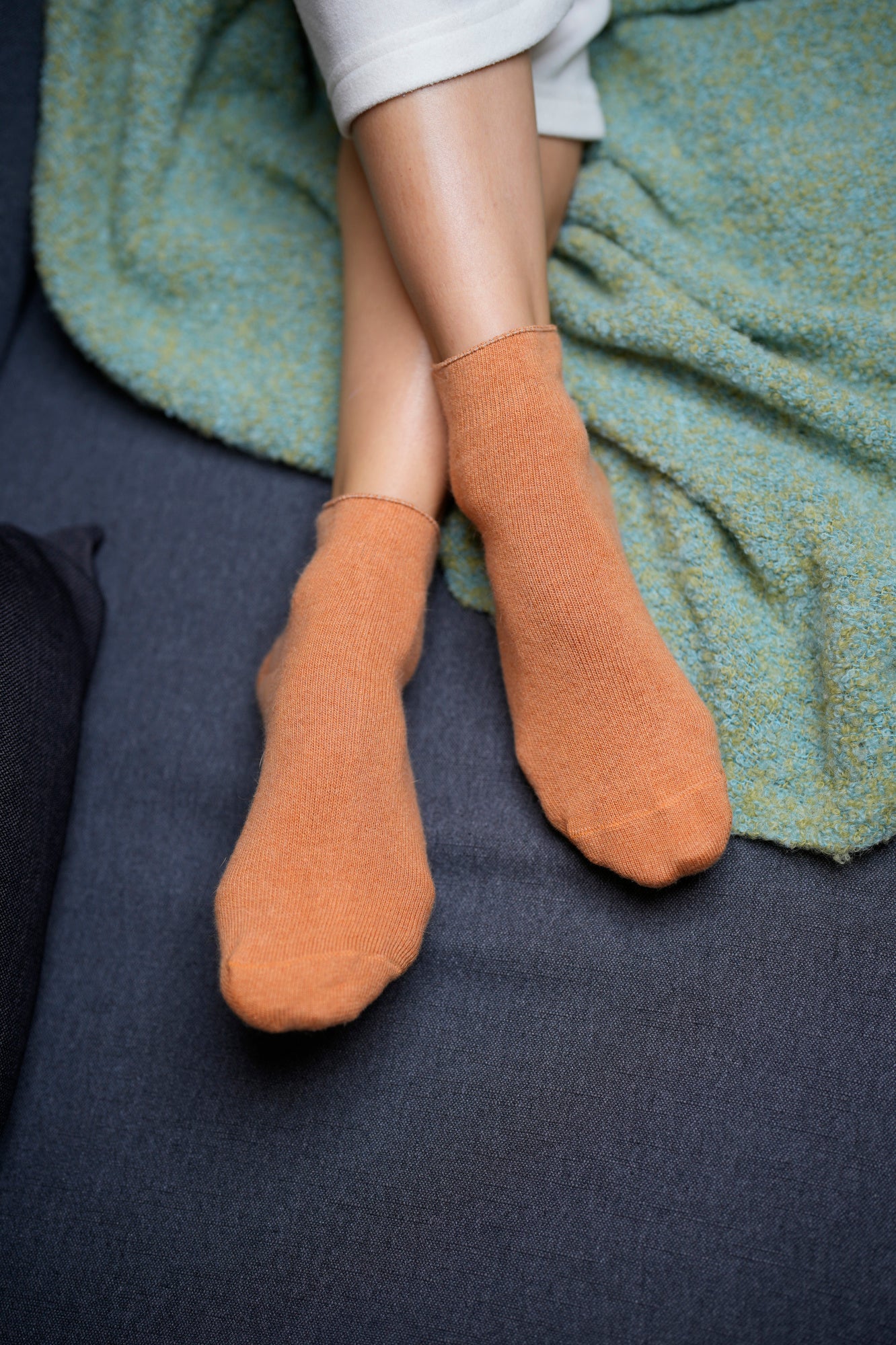 Calza Corta in Angora Cotone e Viscosa per Donna | Tinta Unita | Confezione da 3 Paia | Ancot