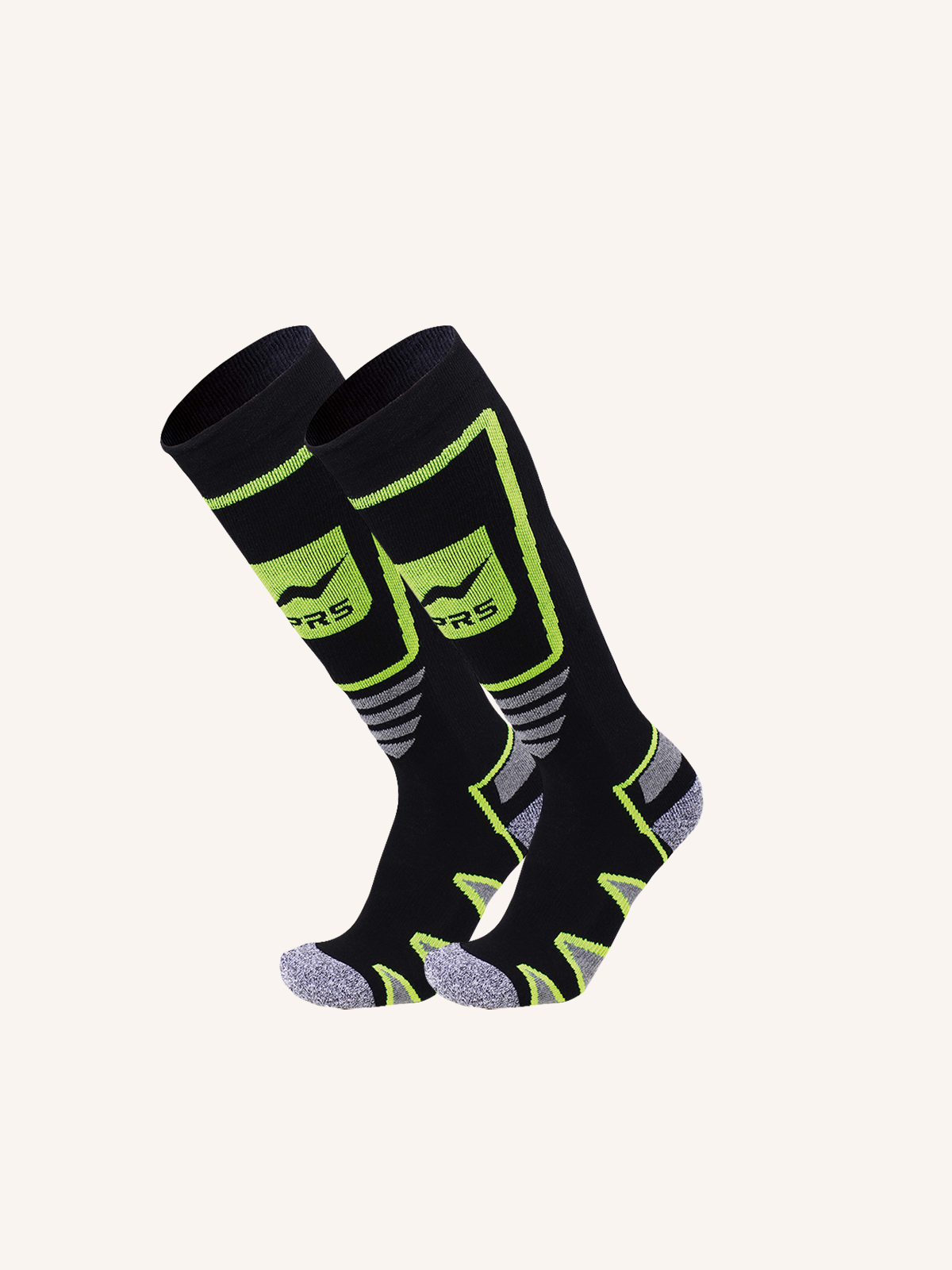 Long Cotton Socks for Men for Snowboard/Ski | Plain Color | Pack of 2 Pairs | PRS PRO 10