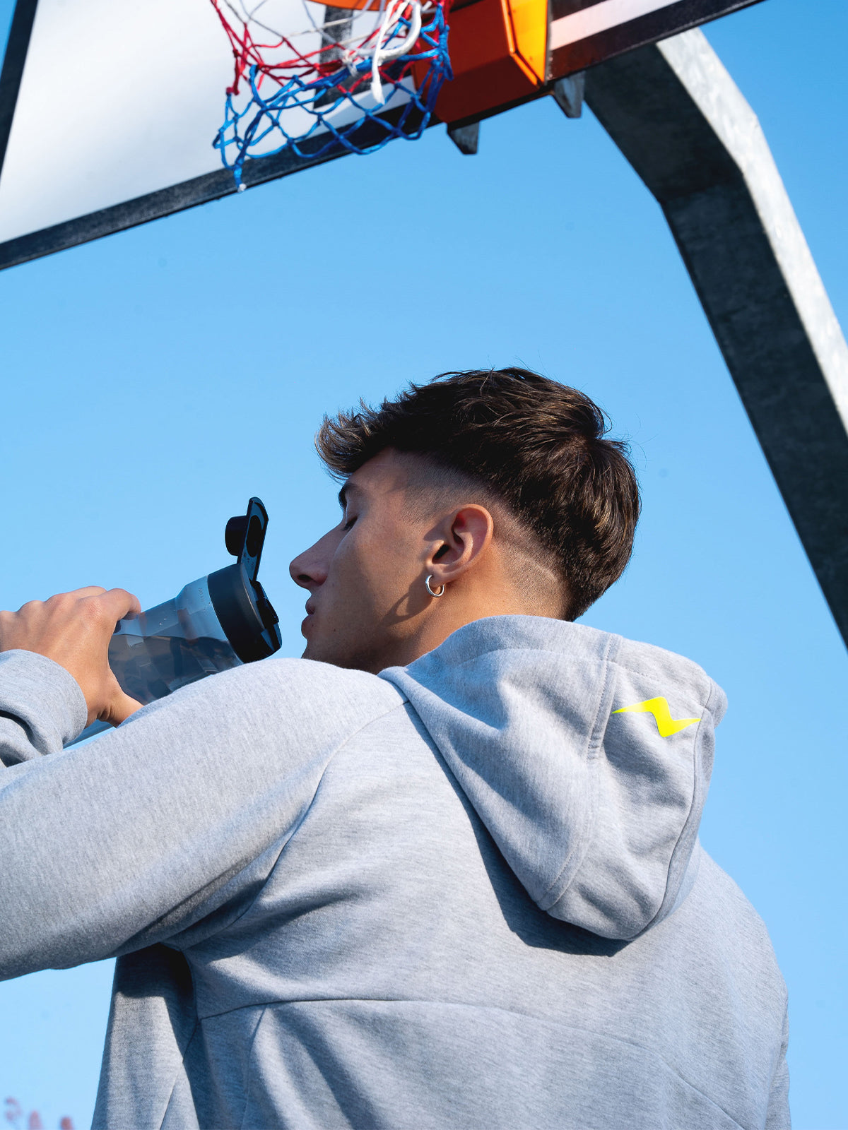 Felpa Full Zip con Cappuccio e Tasca con Zip per Uomo | Tinta Unita | Confezione Singola | PRS 102