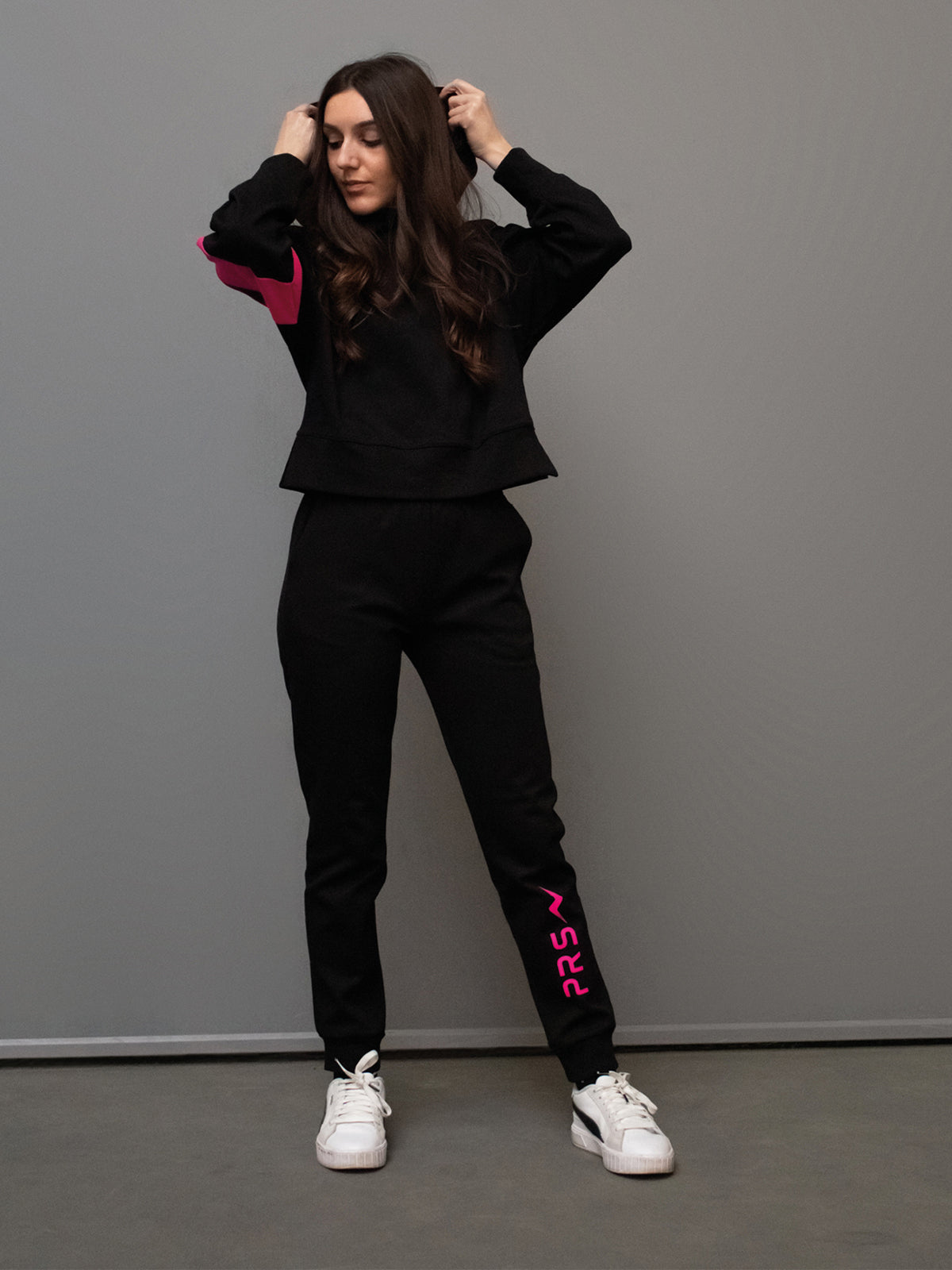 Felpa Casual con Cappuccio e Spacchi Laterali per Donna | Tinta Unita | Confezione Singola | PRS 106