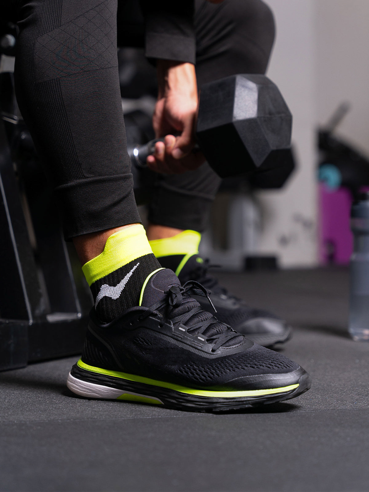 Calza Corta in Dryarn per Uomo da Running | Tinta Unita | Confezione da 2 Paia | PRS PRO 03