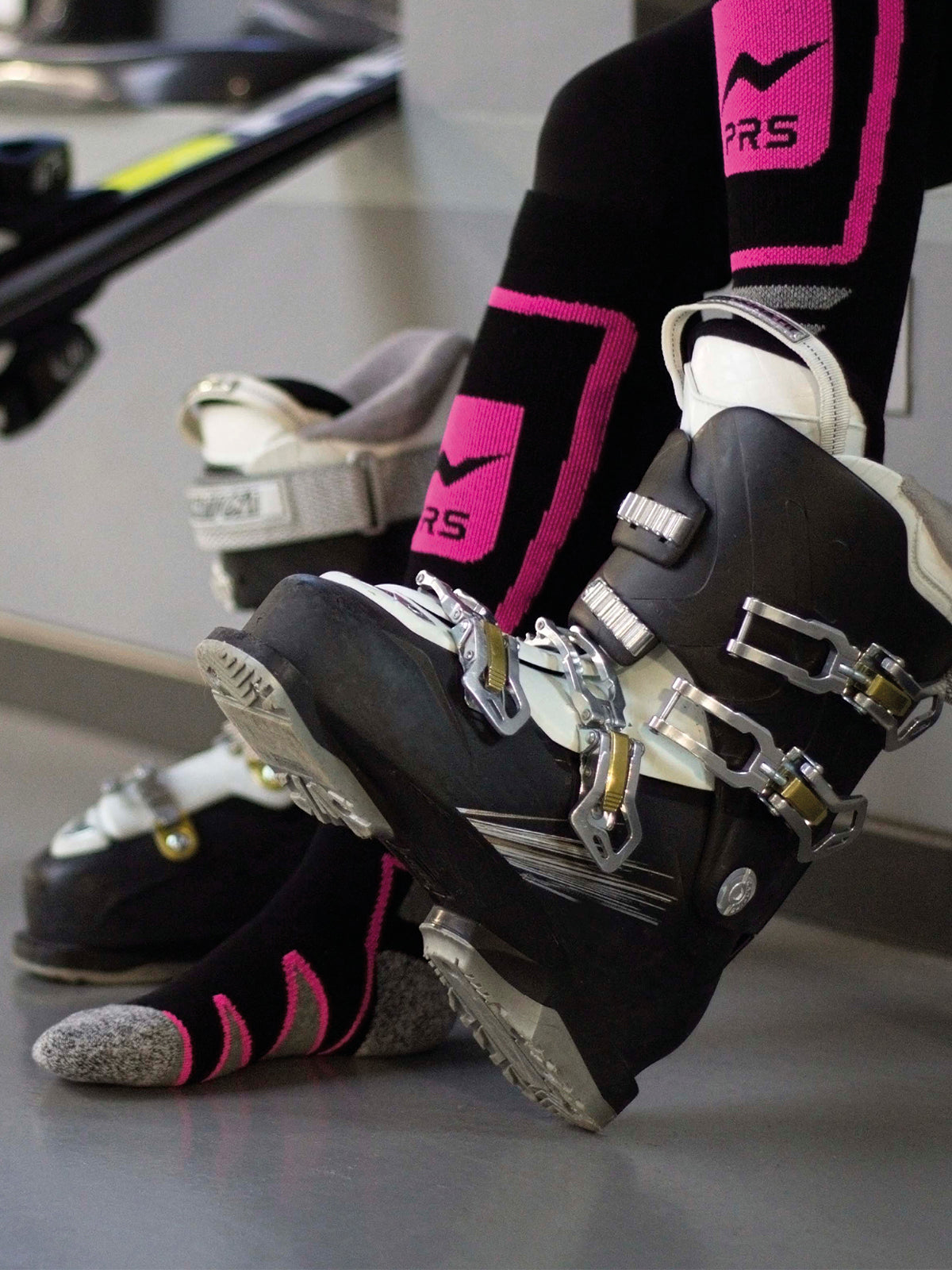 Calza Lunga in Cotone per Donna da Snowboard/Ski | Tinta Unita | Confezione da 2 Paia | PRS PRO 10D