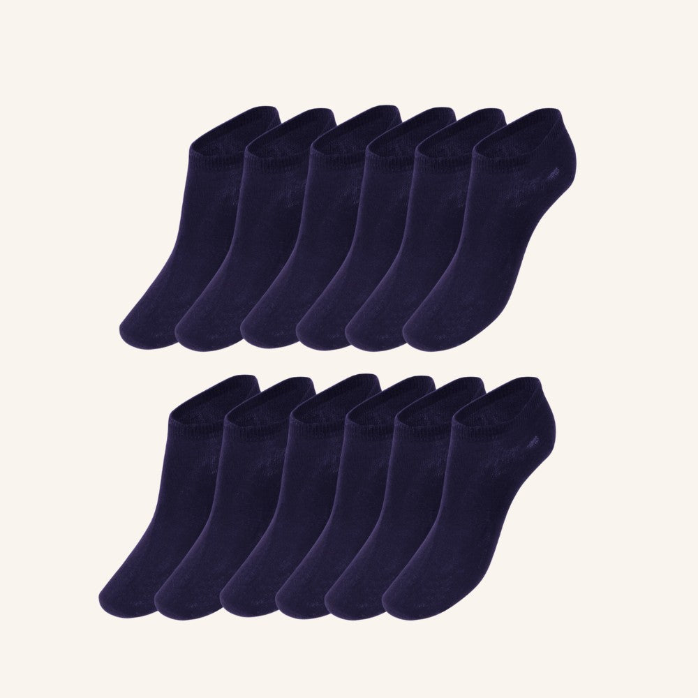 MiniCalza in Cotone | Tinta Unita | Confezione da 12 Paia | Roma