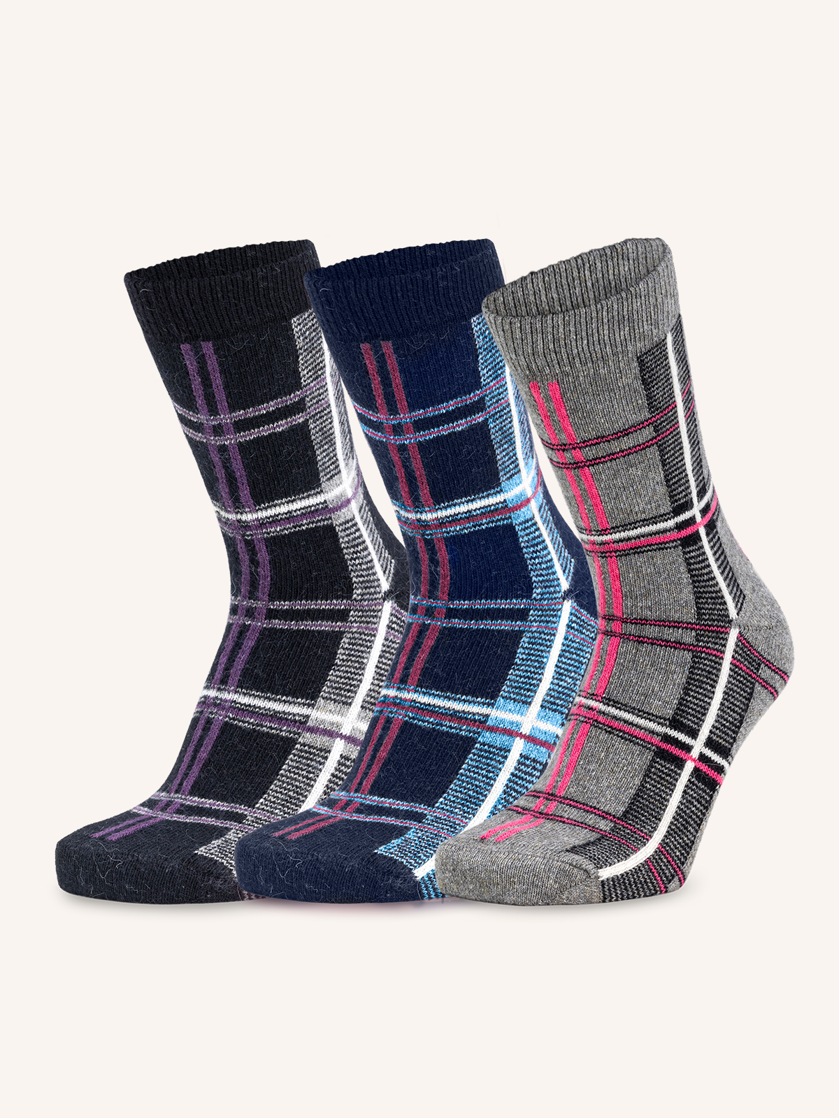Short socks in Angora blend for Women | Fantasy | Pack of 3 pairs | Elk