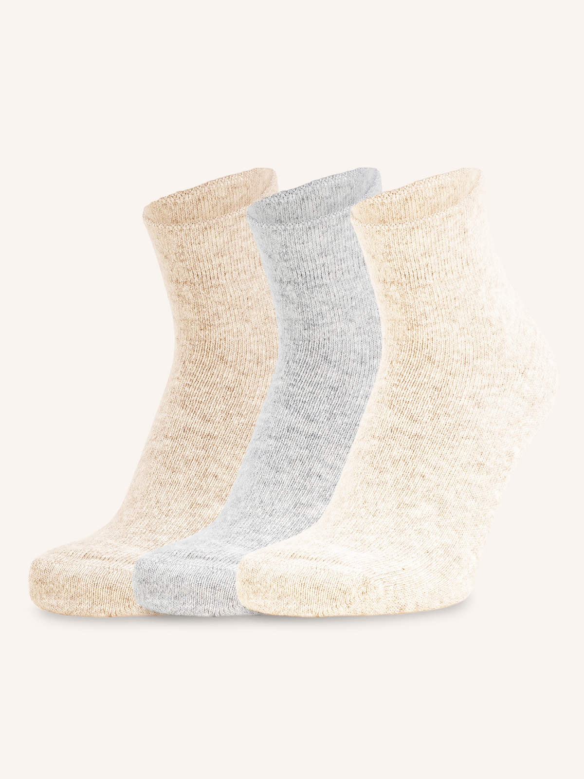 Calza Corta in Angora Cotone e Viscosa per Donna | Tinta Unita | Confezione da 3 Paia | Ancot