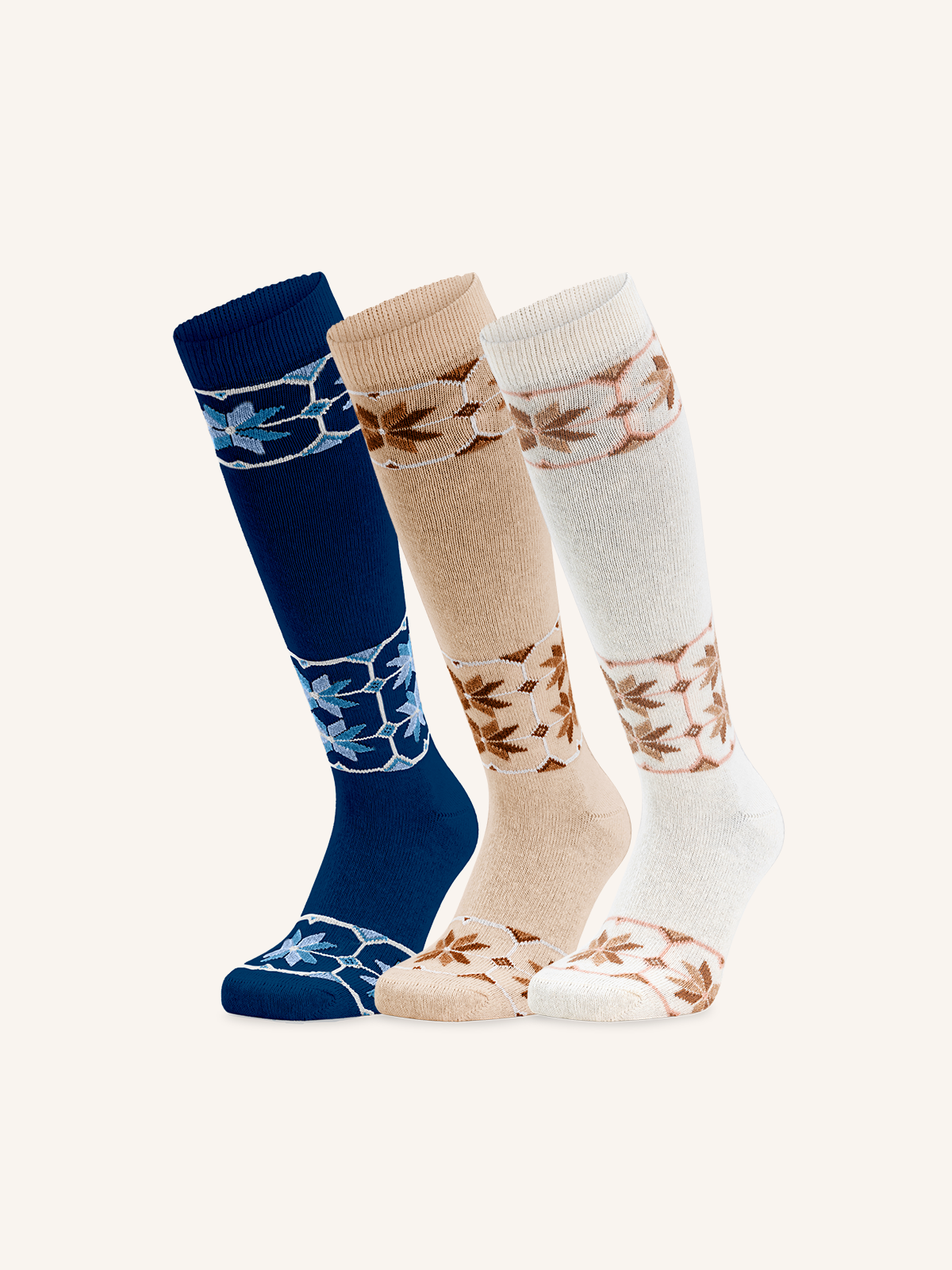 Calza Lunga in Cotone per Donna | Fantasia | Confezione da 3 paia | Artic