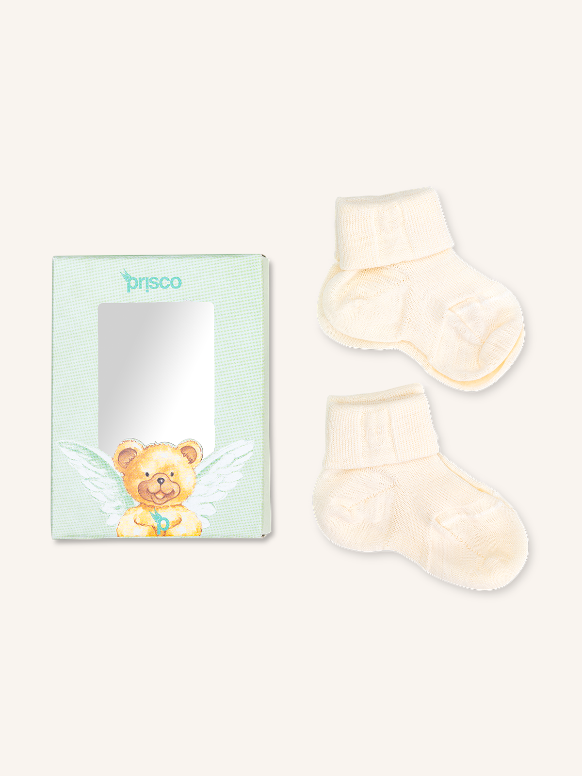 CHILDREN'S SHORT WOOL SOCKS WITH TURN UP for Newborns 2 PAIRS