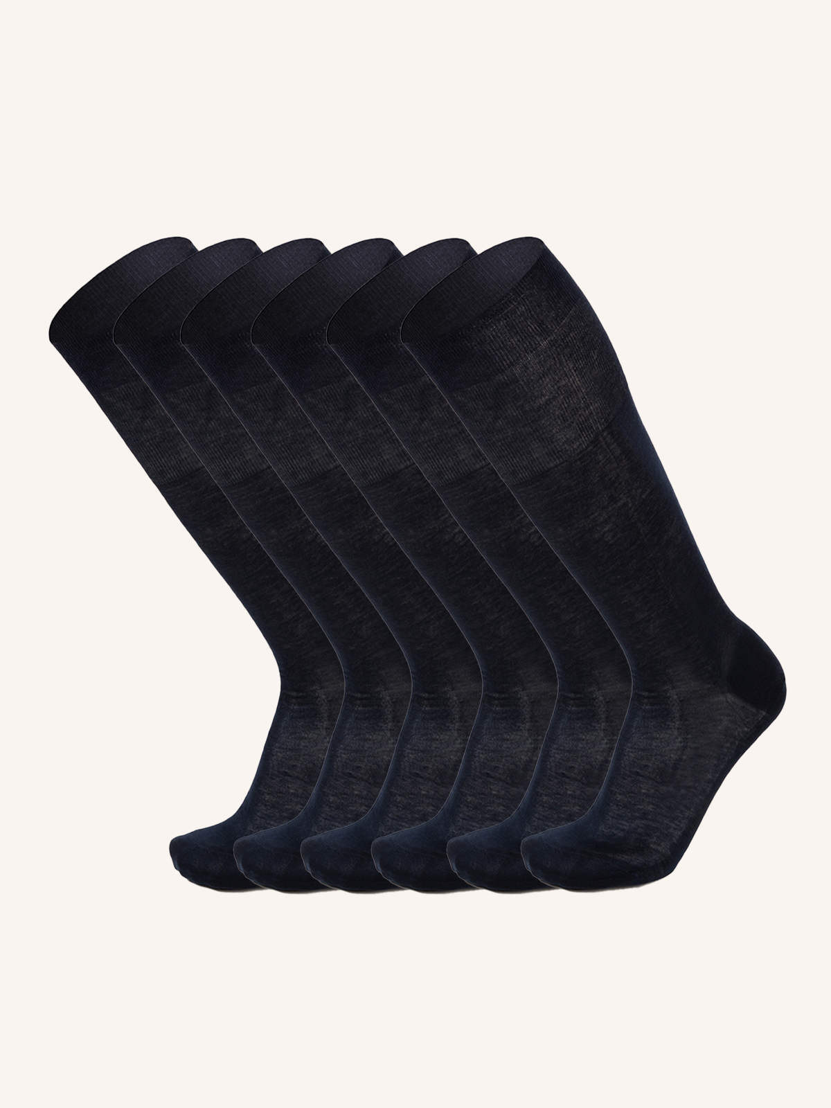 Calza Lunga in Filo di Scozia Climatizzato per Uomo | Tinta Unita | Confezione da 6 Paia | Chiffon L