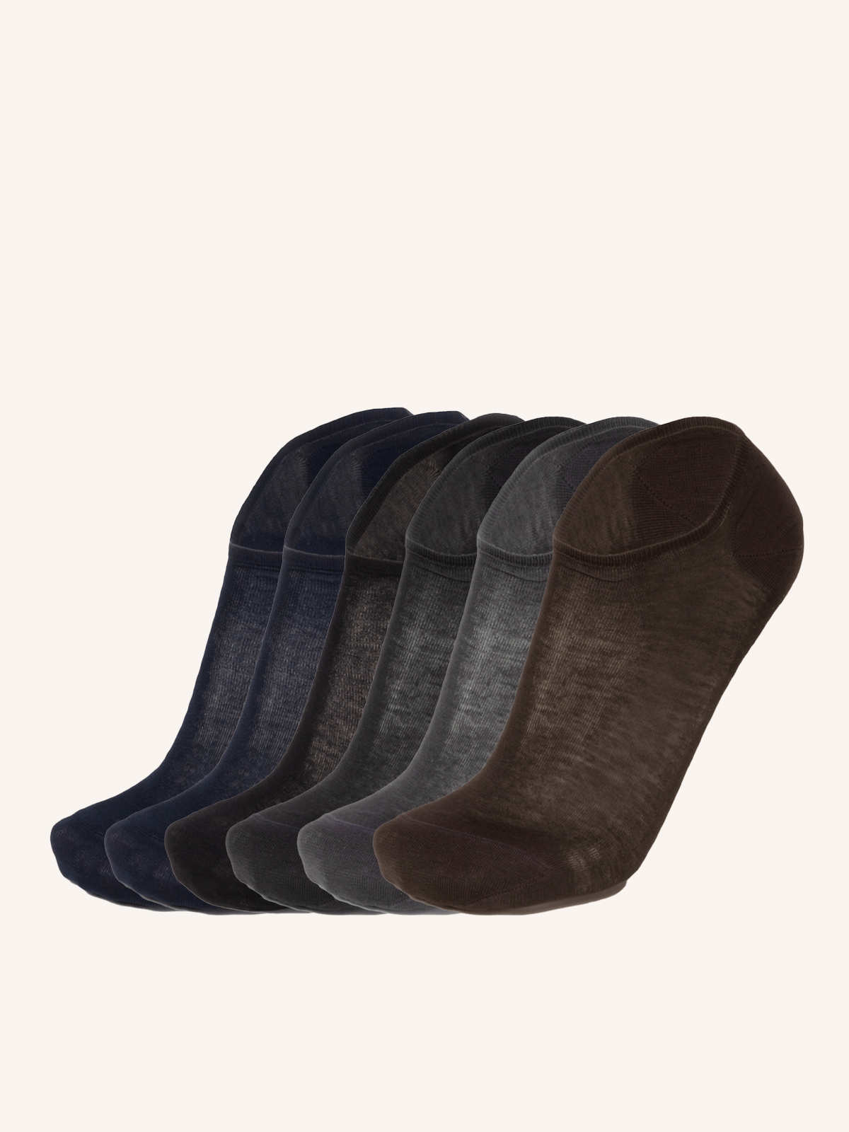 Calza Mini Sneaker in Filo di Scozia per Uomo | Tinta Unita | Confezione da 6 Paia | Chiffon Mini