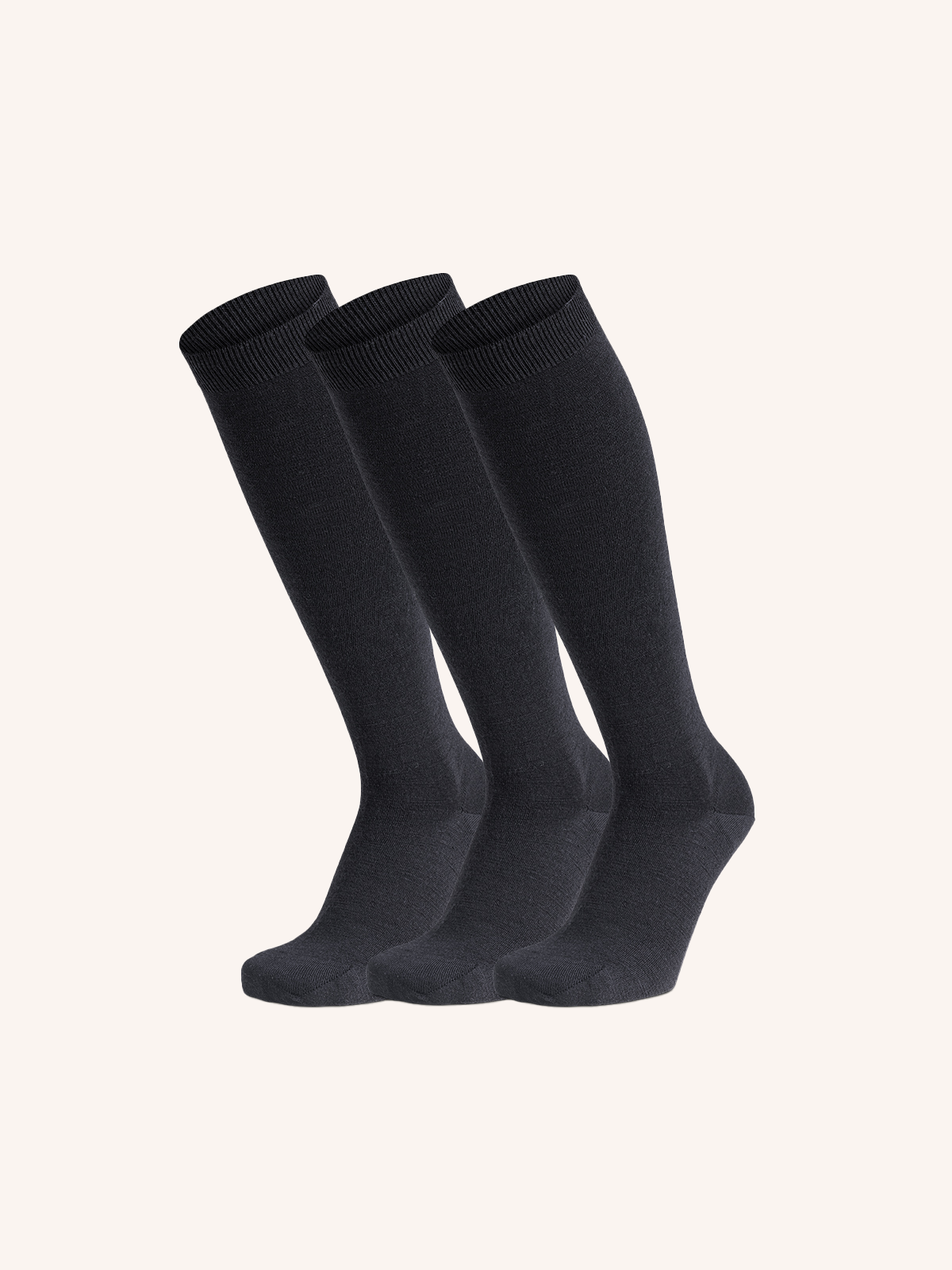 Long Wool Socks for Women | Plain Color | Pack of 3 Pairs | Cool Wool DL