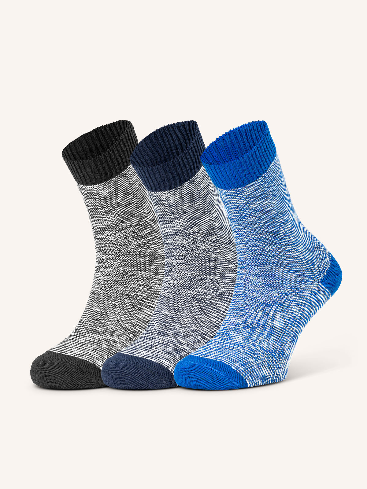 Calza Corta Millerighe in Cotone per Uomo | Fantasia | Confezione da 3 Paia | Country U E