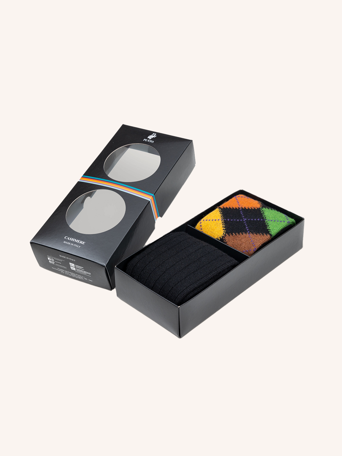 Calza Lunga in Lana Cashmere per Uomo | Fantasia | Confezione da 2 paia | Daiquiri L