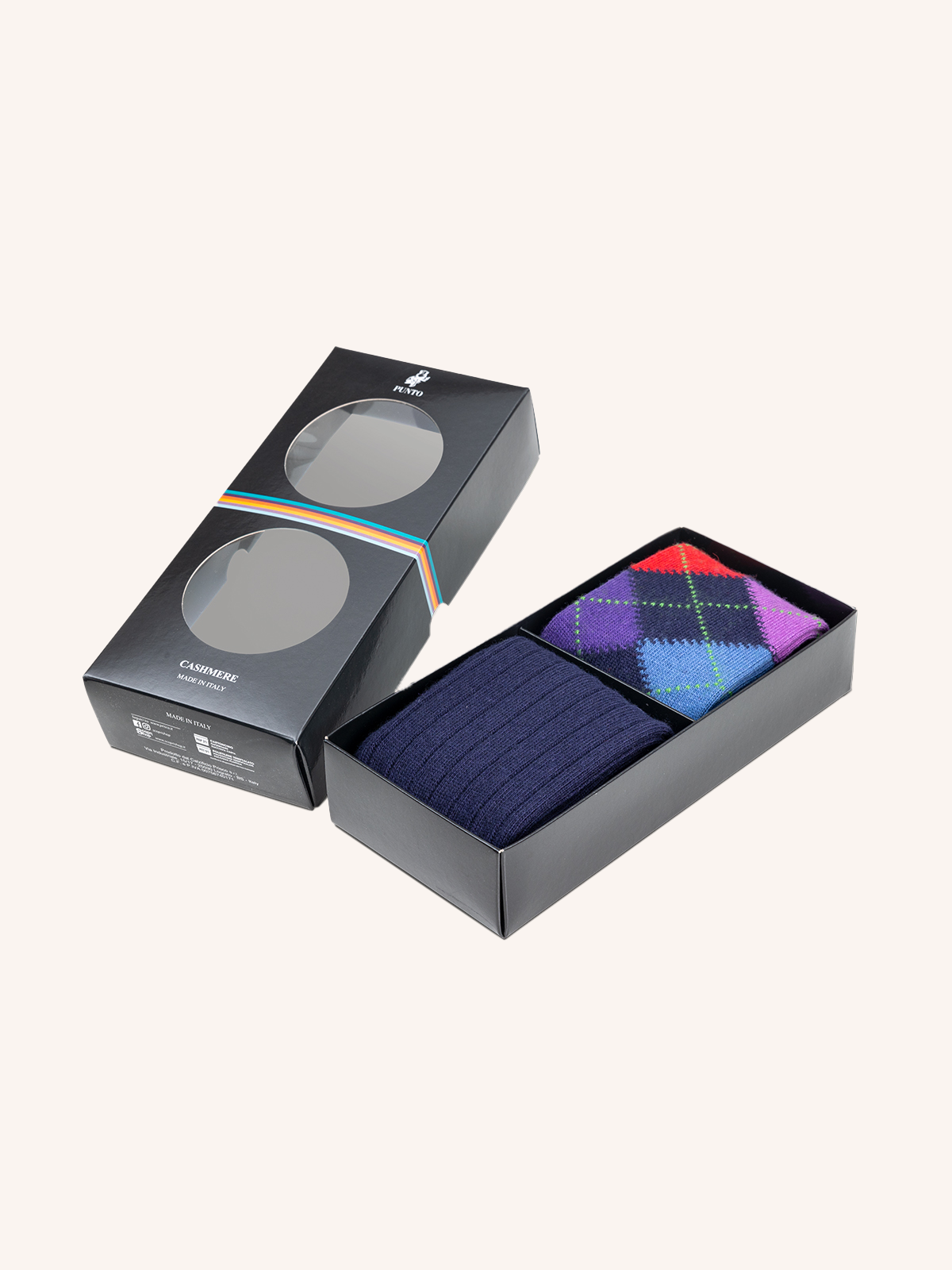 Calza Lunga in Lana Cashmere per Uomo | Fantasia | Confezione da 2 paia | Daiquiri L