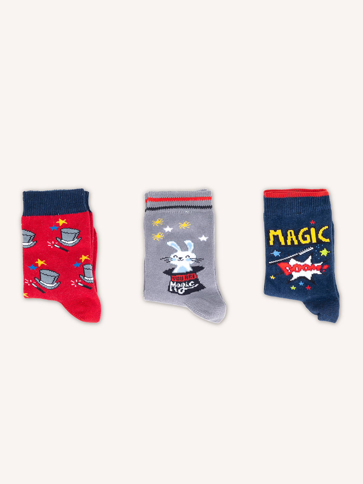Short Cotton Socks for Children | Plain Color | Pack of 3 pairs | Games M