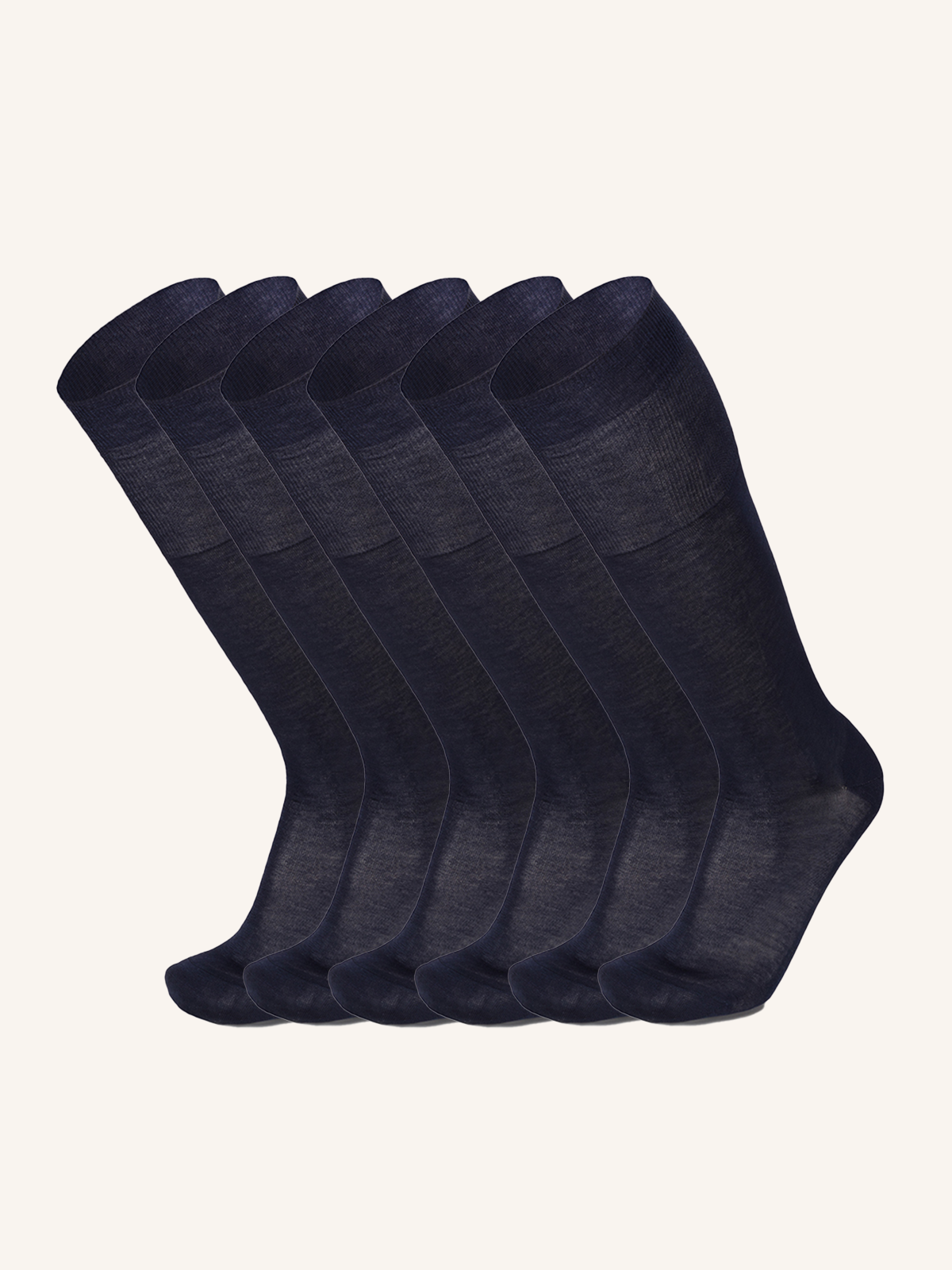 Long Socks in Stretch Cotton Lisle for Men | Plain Color | Pack of 6 pairs | Imperial RL