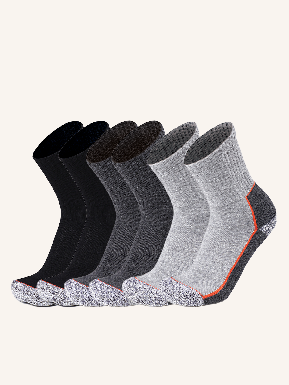 Short Sock in Resistant Material for Men | Plain Color | Pack of 6 Pairs | JOB 01