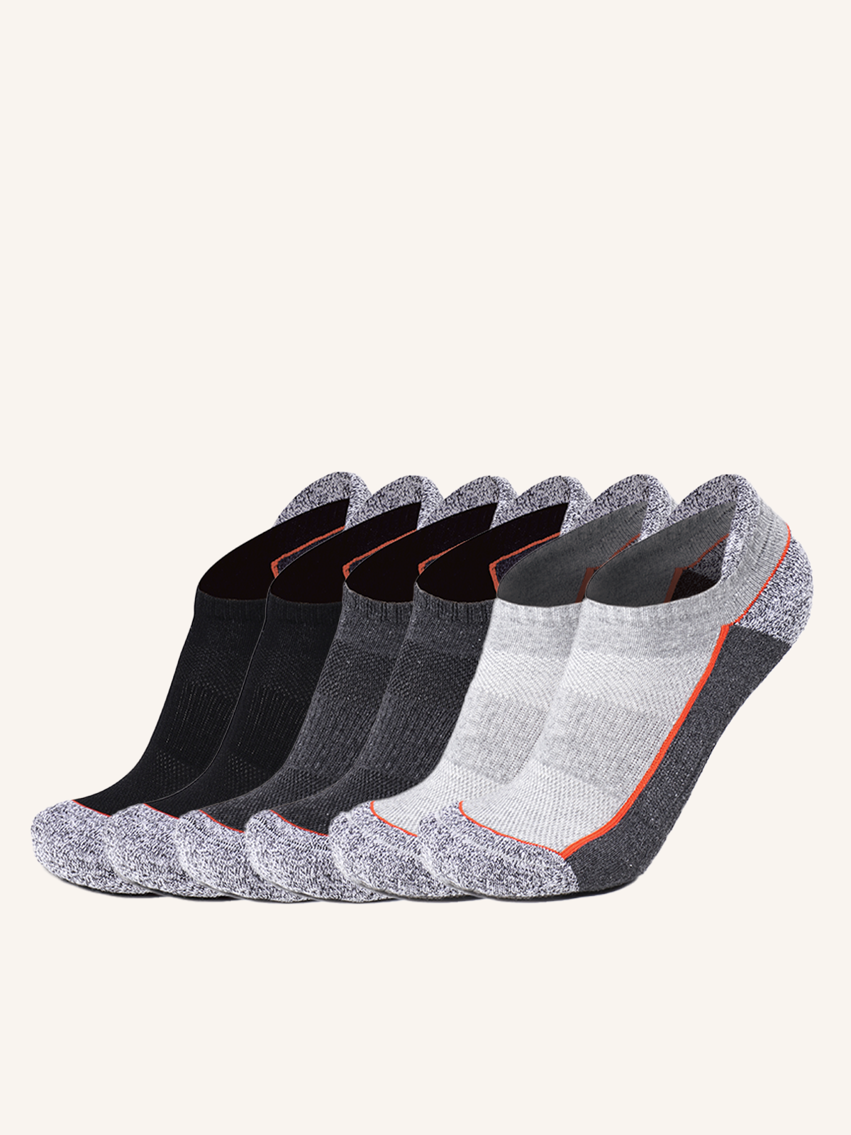 Calza Sneakers Da Lavoro con Terzo Tallone Unisex | Tinta Unita | Confezione da 6 Paia | JOB 03