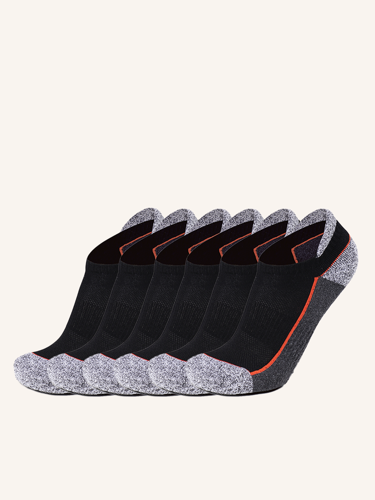 Calza Sneakers Da Lavoro con Terzo Tallone Unisex | Tinta Unita | Confezione da 6 Paia | JOB 03
