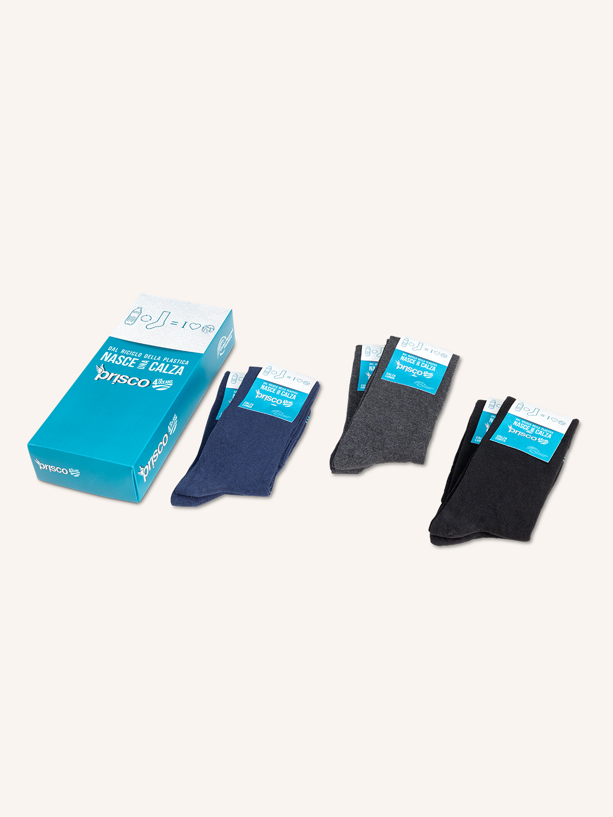 Short Ribbed Sock for Men | Solid Color | Pack of 6 Pairs | Ocean UC