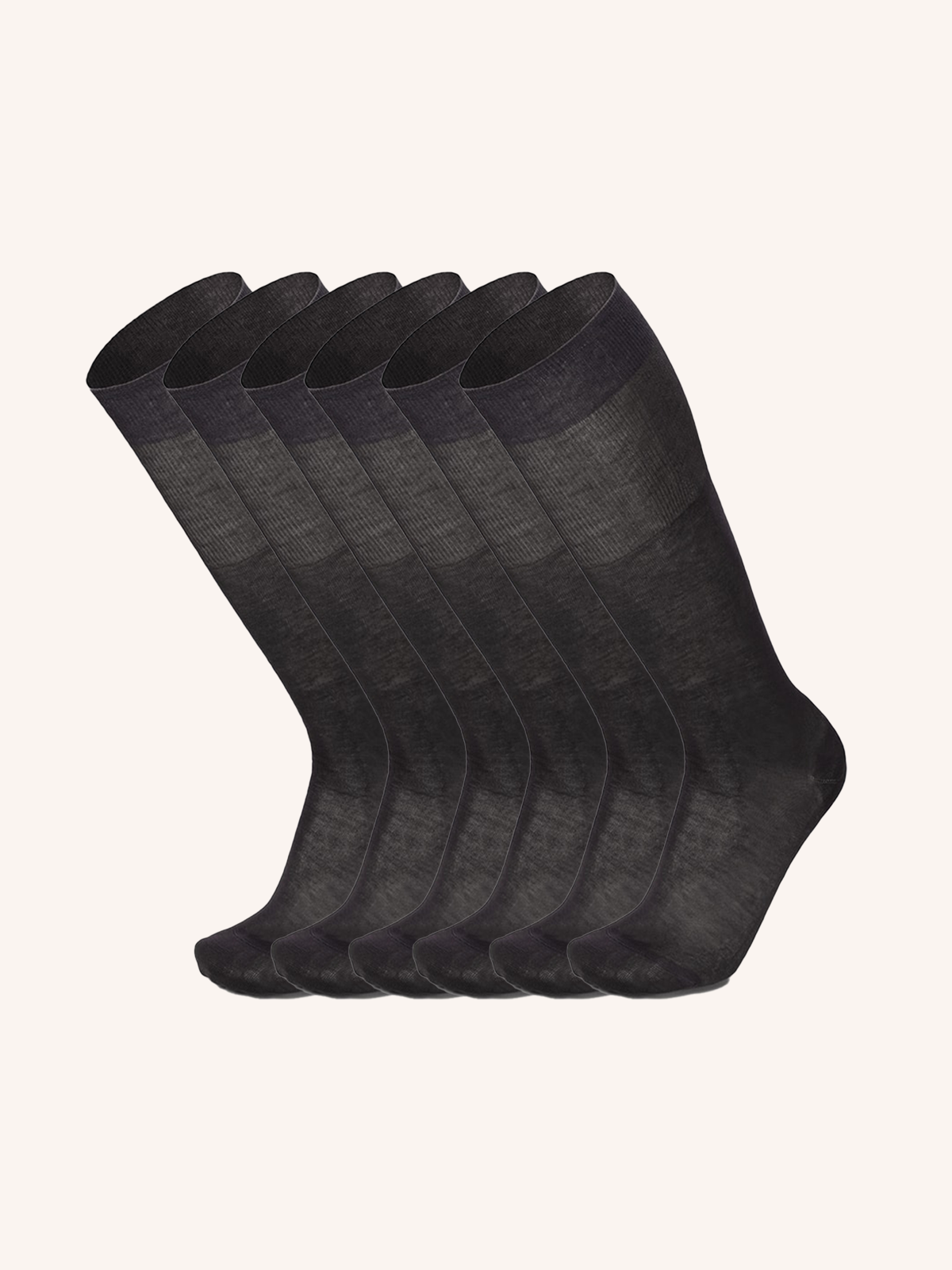 Long Double Strength Sock in Lisle for Men | Plain Color | Pack of 6 Pairs | Long Shaved Prince