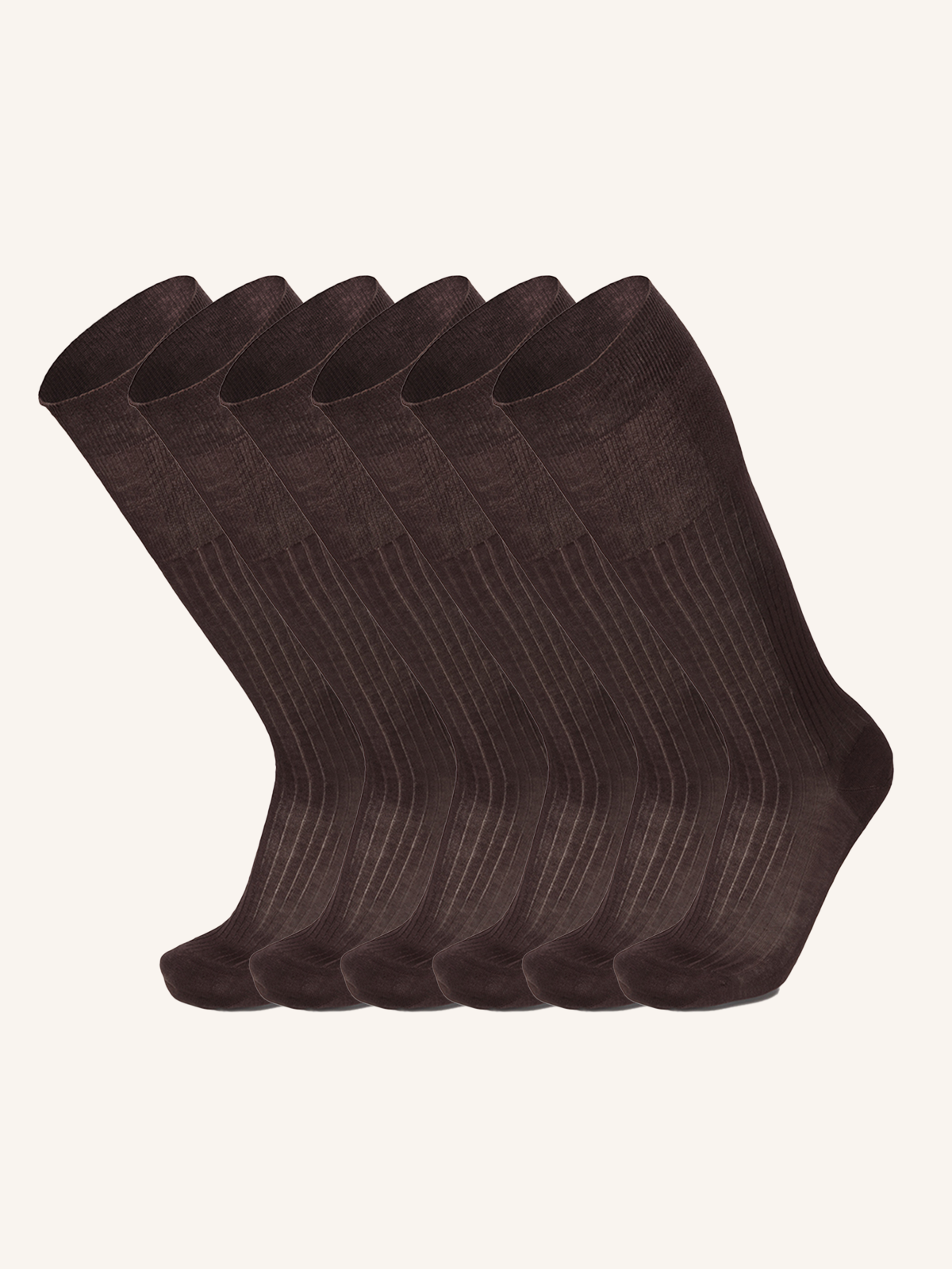 Long Double Strength Sock in Lisle for Men | Plain Color | Pack of 6 Pairs | Prince Costa Lungo