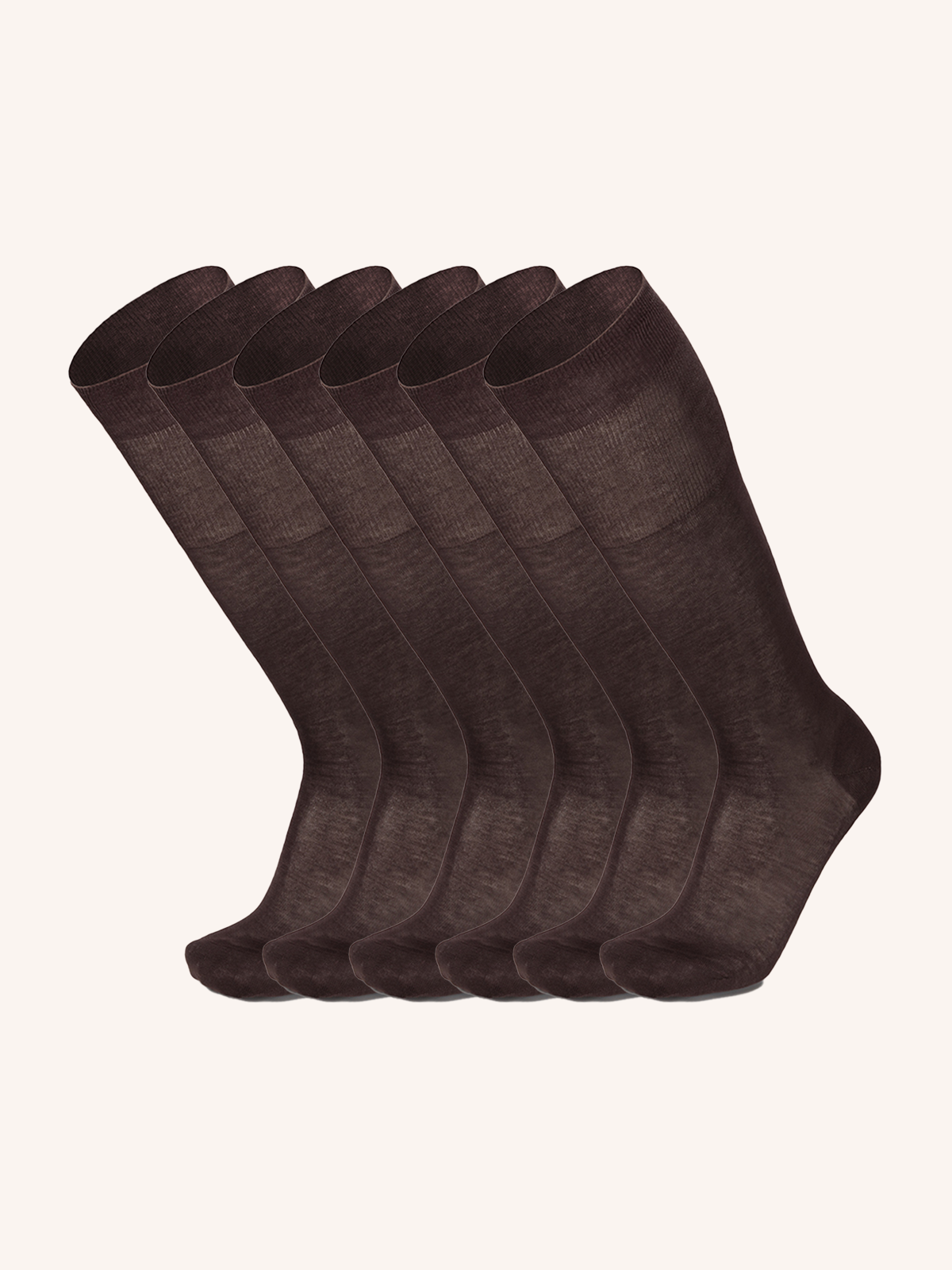 Long Double Strength Sock in Lisle for Men | Plain Color | Pack of 6 Pairs | Long Shaved Prince