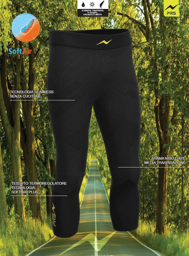 Tights da Running 3/4 per Uomo | Confezione Singola | PRS PRO 401