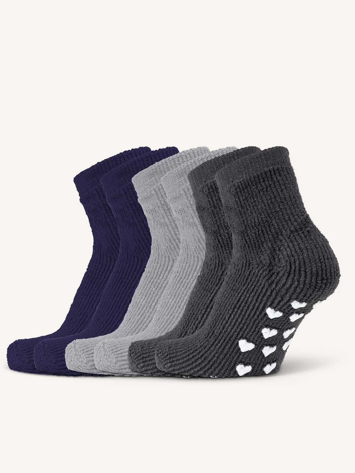 Anti-slip Sock for Women | Solid Color | Pack of 6 Pairs | Rubber Dot