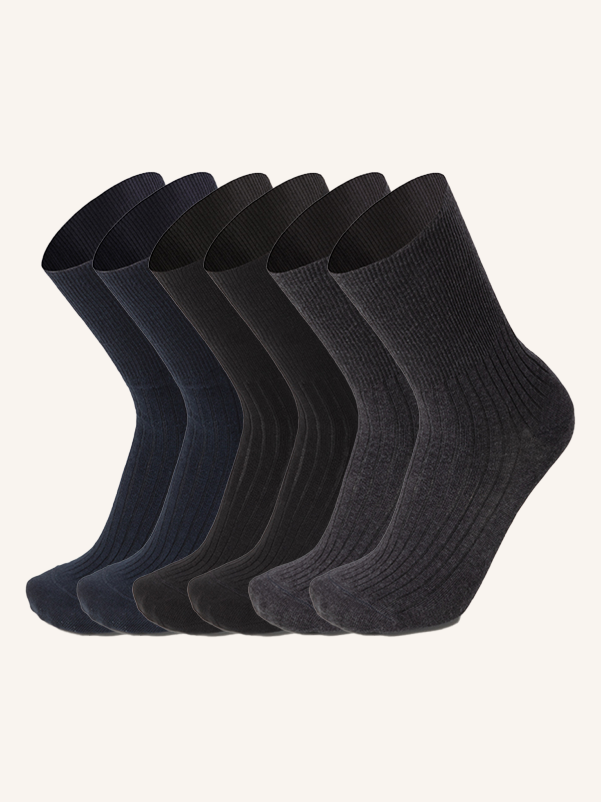 Calza Corta Antistress Sanitaria in Cotone per Uomo | Tinta Unita | Confezione da 6 Paia | Termosanital C