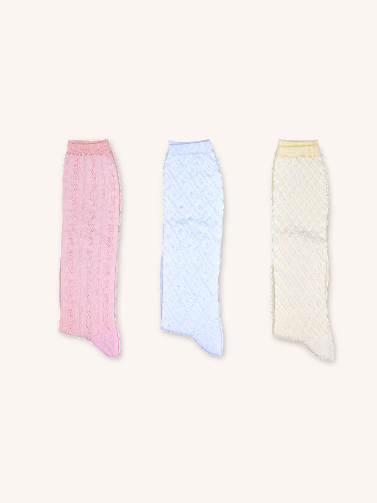 Calza Lunga in Cotone per Bambino | Tinta Unita | Confezione da 3 Paia | Tricot