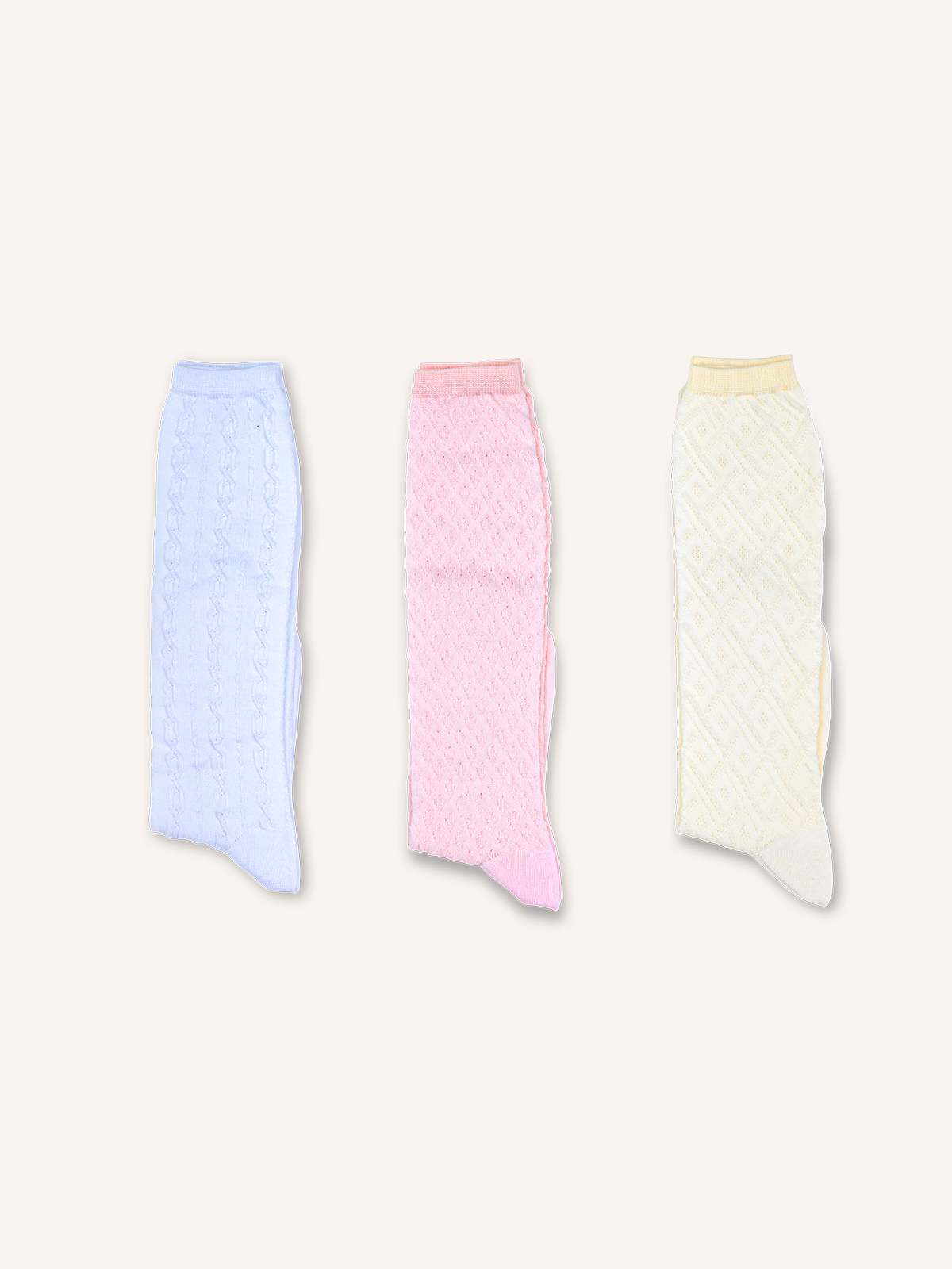 Calza Lunga in Cotone per Bambino | Tinta Unita | Confezione da 3 Paia | Tricot