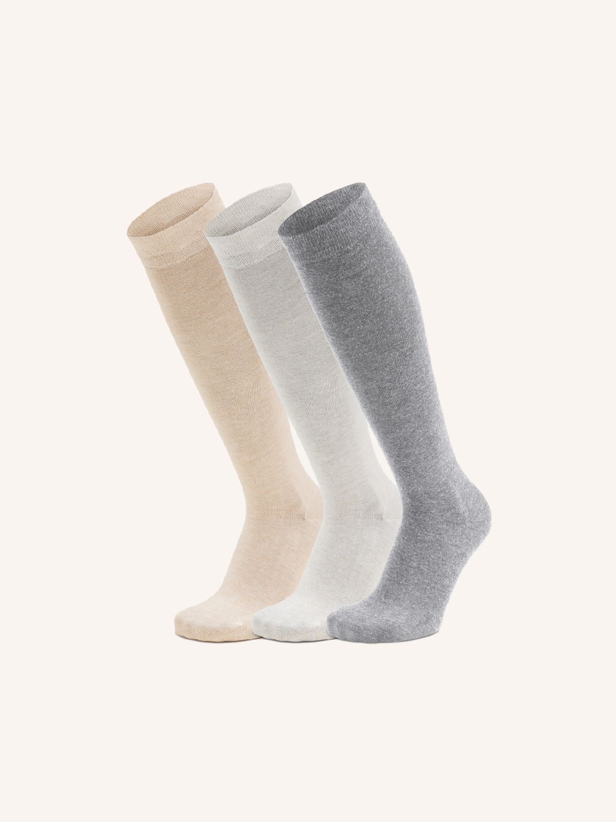 Long Socks in Cashmere and Viscose for Women | Plain Color | Pack of 3 Pairs | Ultra DL