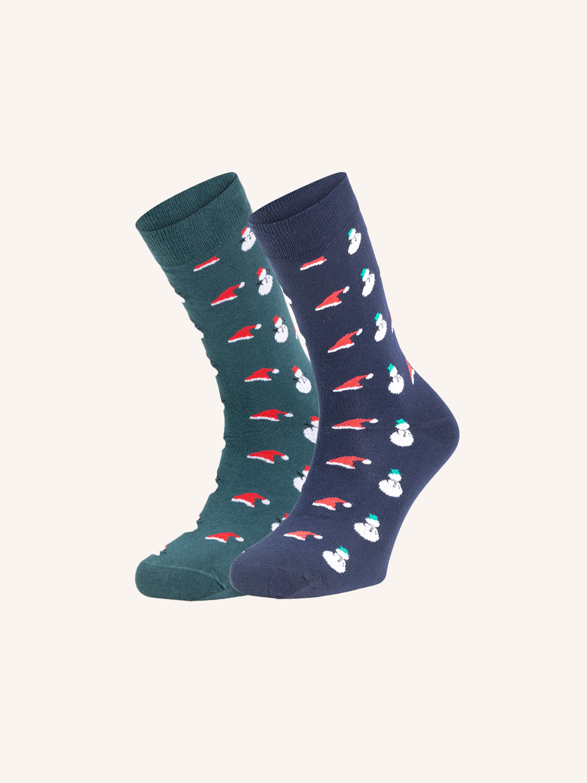 Calza Corta in Cotone per Uomo | Fantasia Natalizia | Confezione da 2 paia | Xmas UC