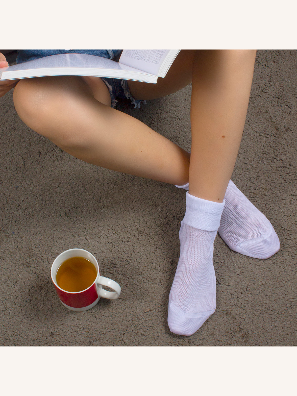 Short Cotton Socks for Women | Plain Color | Pack of 6 Pairs | 061 D Sanitary Stocking