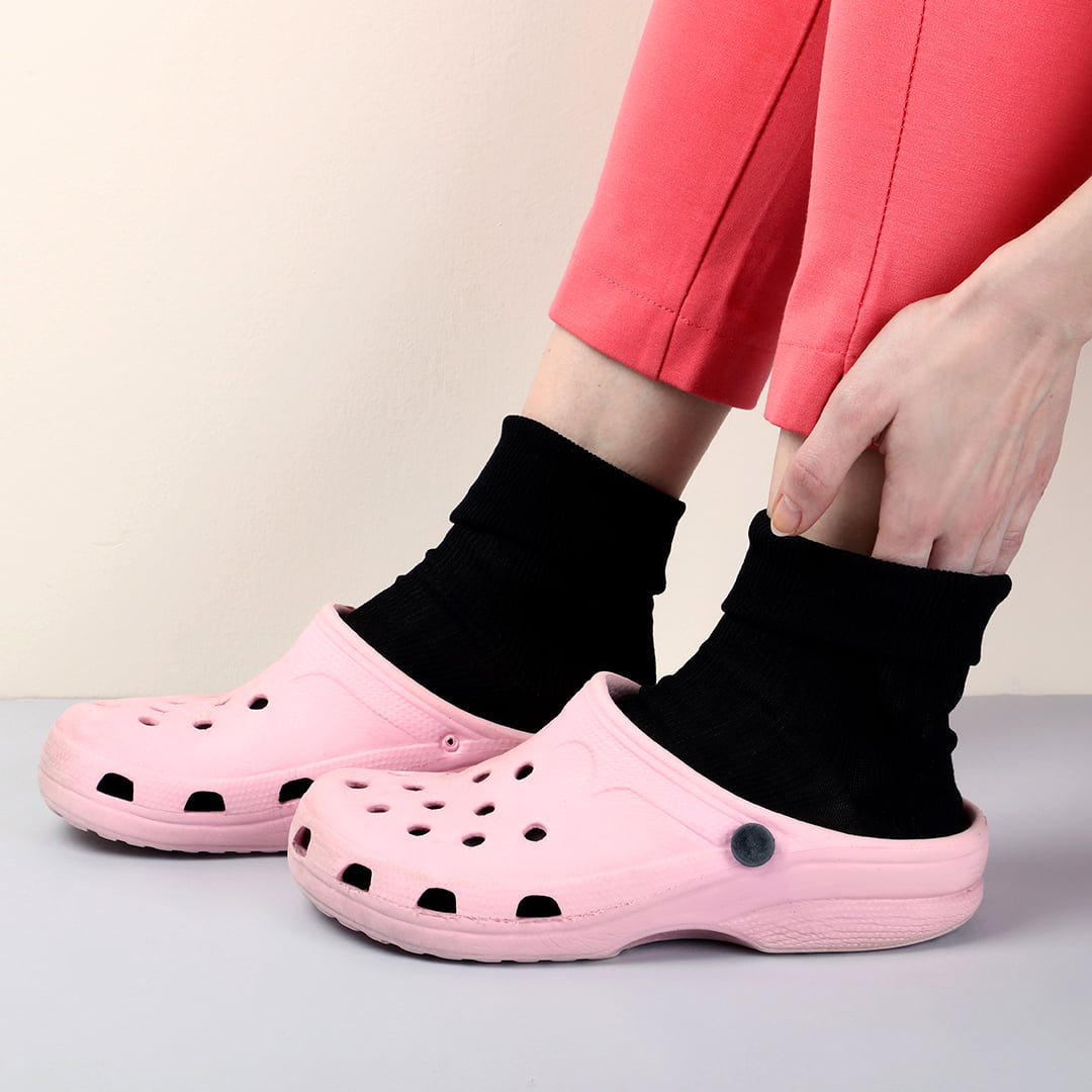 Short Cotton Socks for Women | Plain Color | Pack of 6 Pairs | 061 D Sanitary Stocking