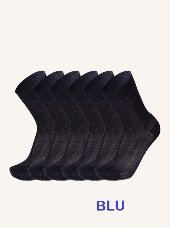 Short Stocking in Lisle for Men | Plain Color | Pack of 6 Pairs | 1000 C