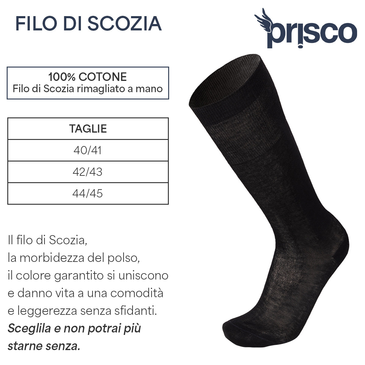 Long Stocking in Lisle for Men | Plain Color | Pack of 6 pairs | 1000 L