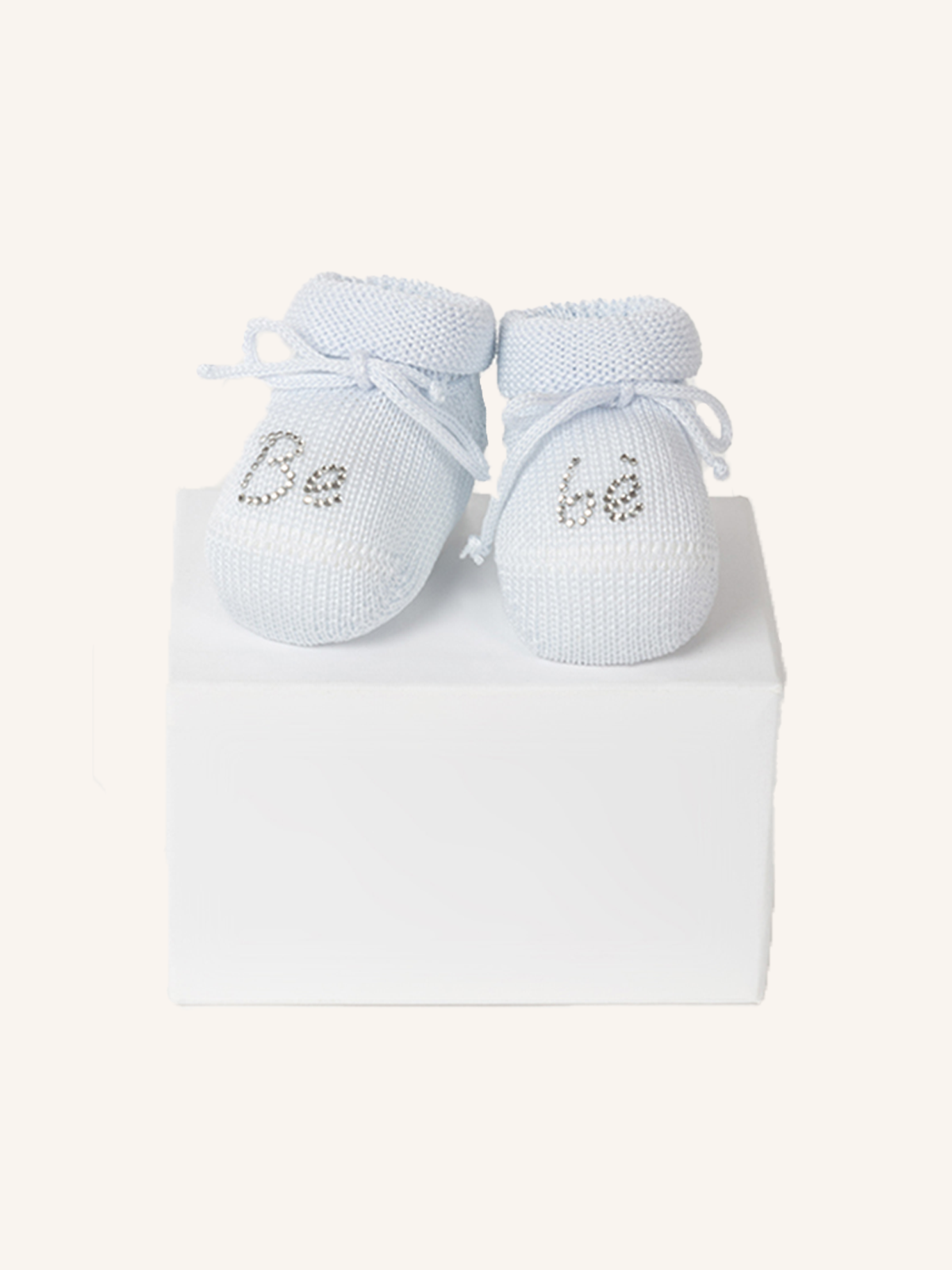 Slipper in Cotton with 'Bebè' Written in Rhinestones for Newborn | Solid Color | Pack of 1 Pair | 41930