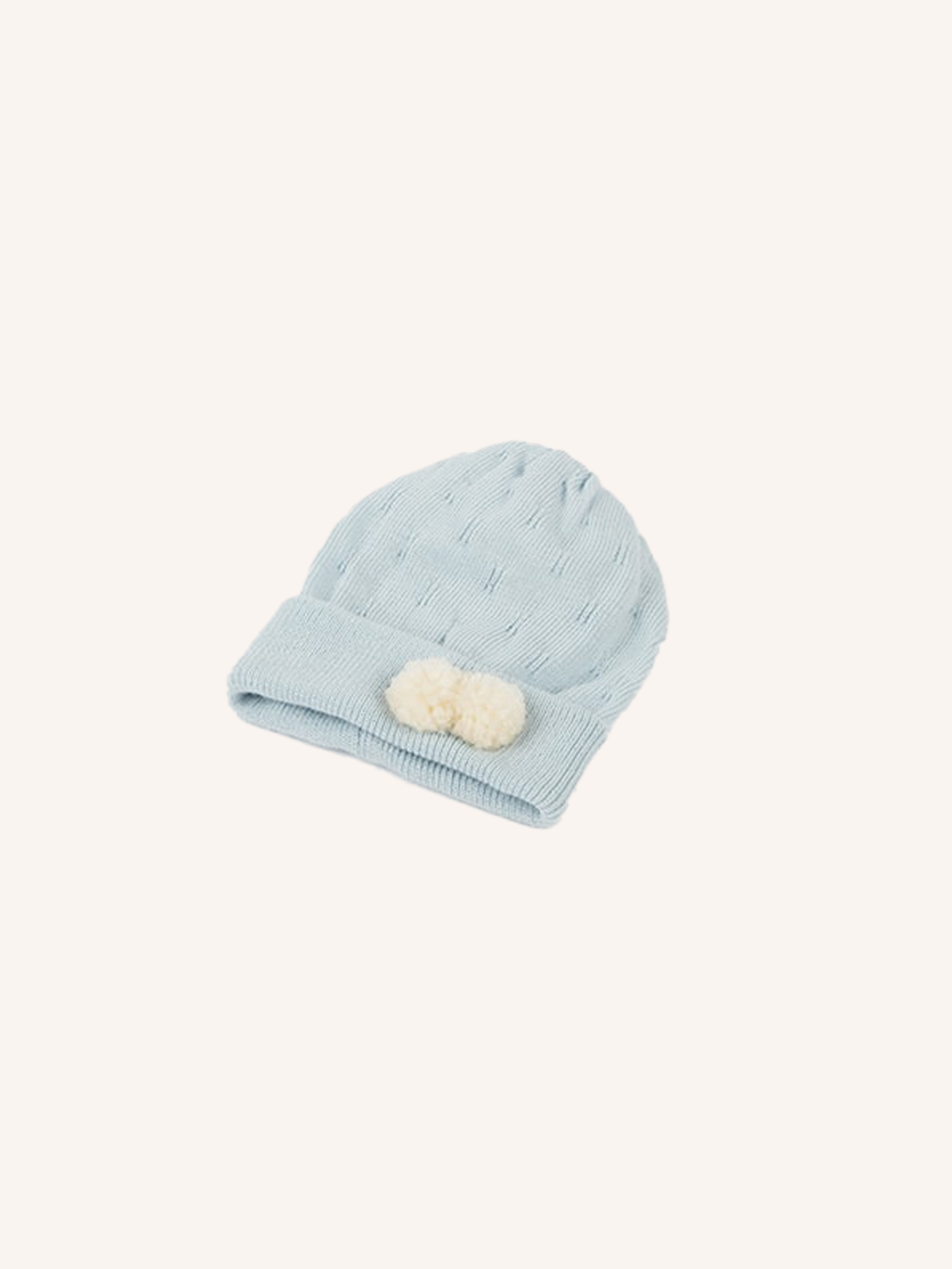 Beanie with Braided Knit and Pom Pom | Solid Color | Single Pack | 42694