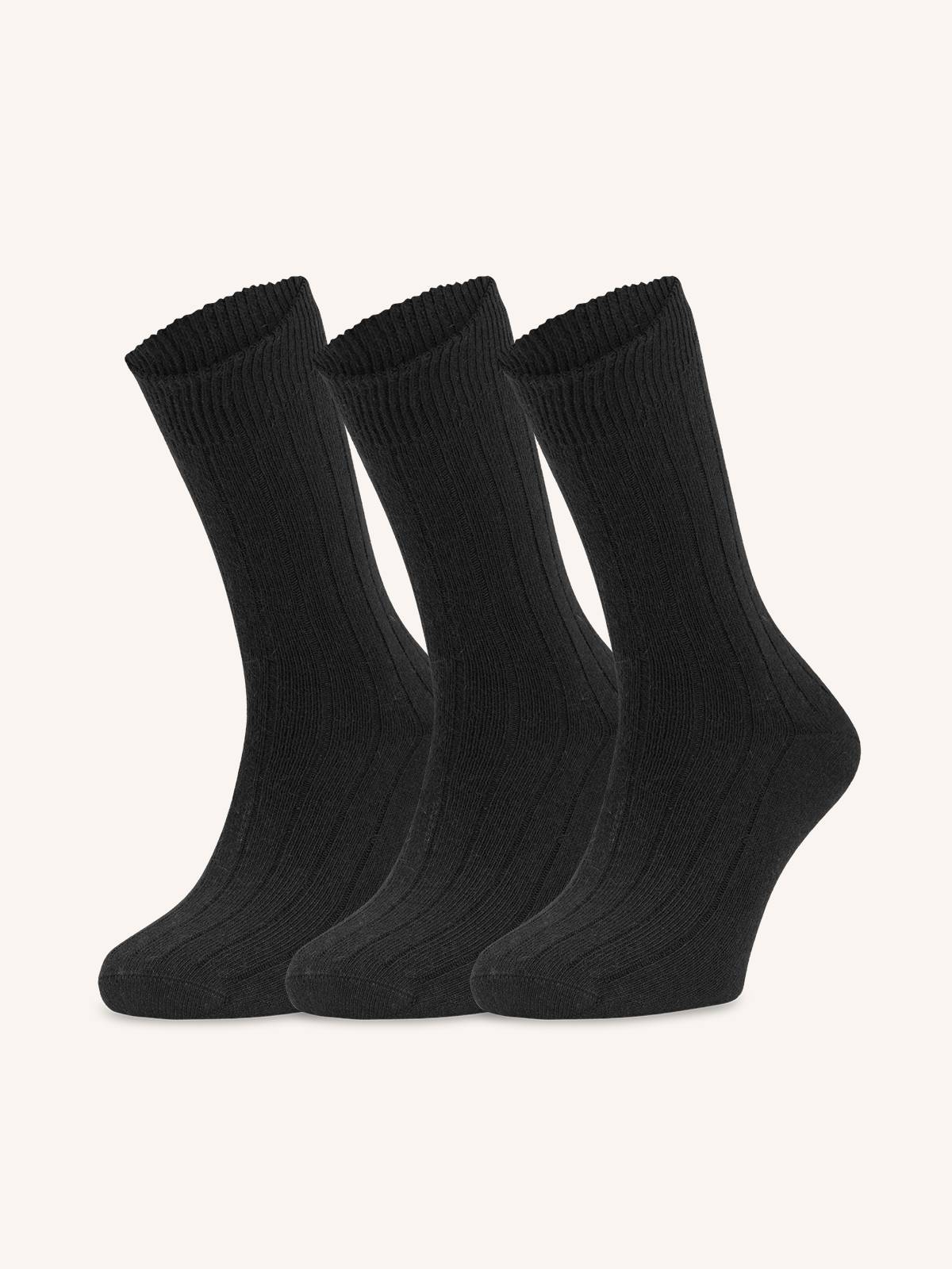 Short Socks in Angora, Cotton and Viscose for Men | Plain Color | Pack of 3 Pairs | Blond C
